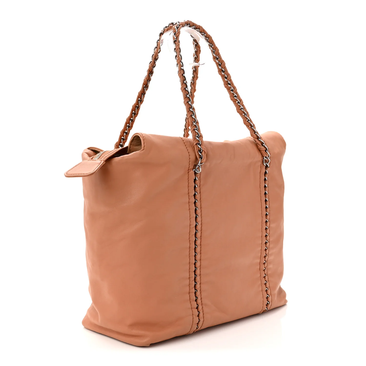 Smooth Calfskin Luxe Ligne Tote Dark Beige - Top Club