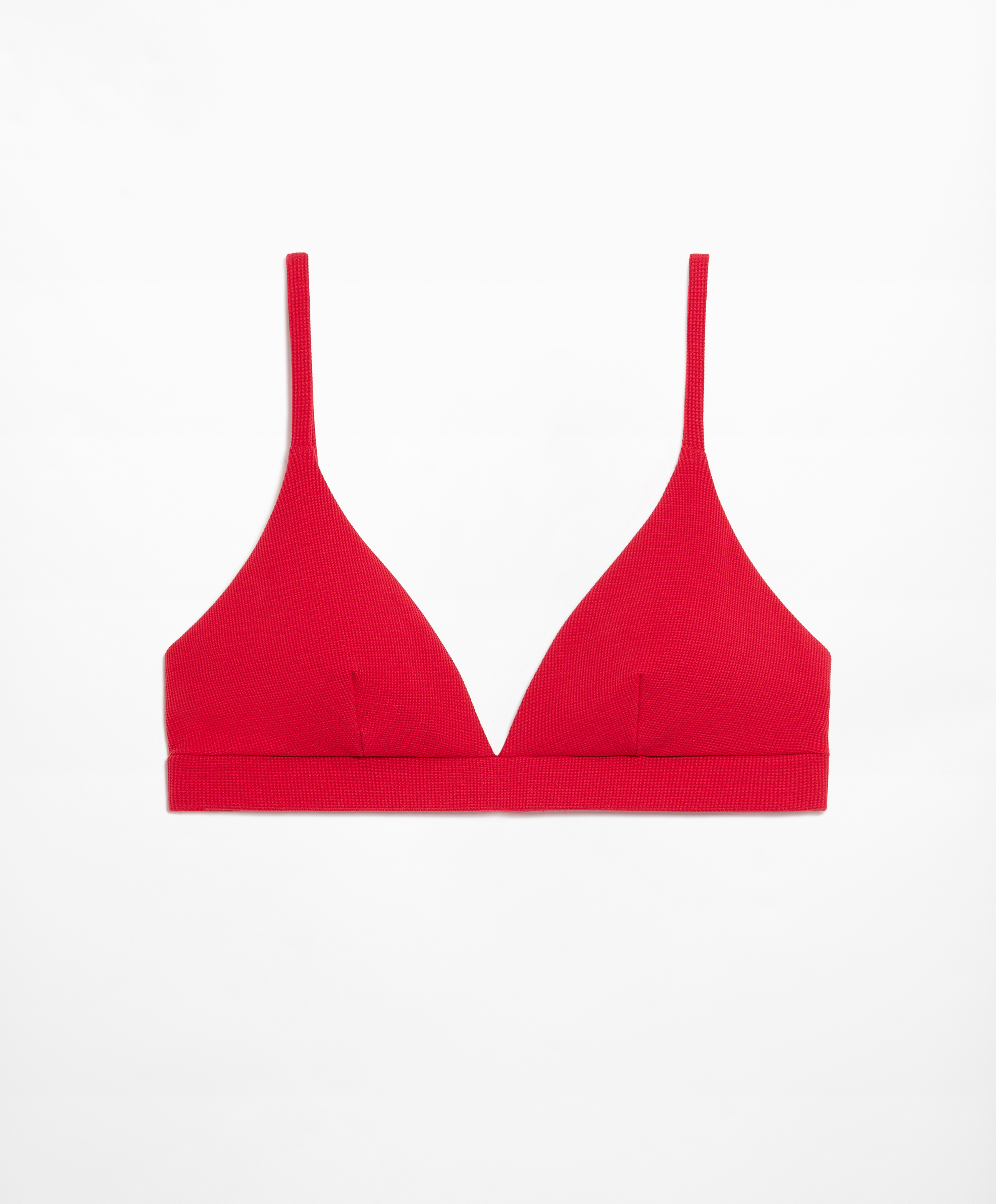 OYSHO Piqué triangle bikini top