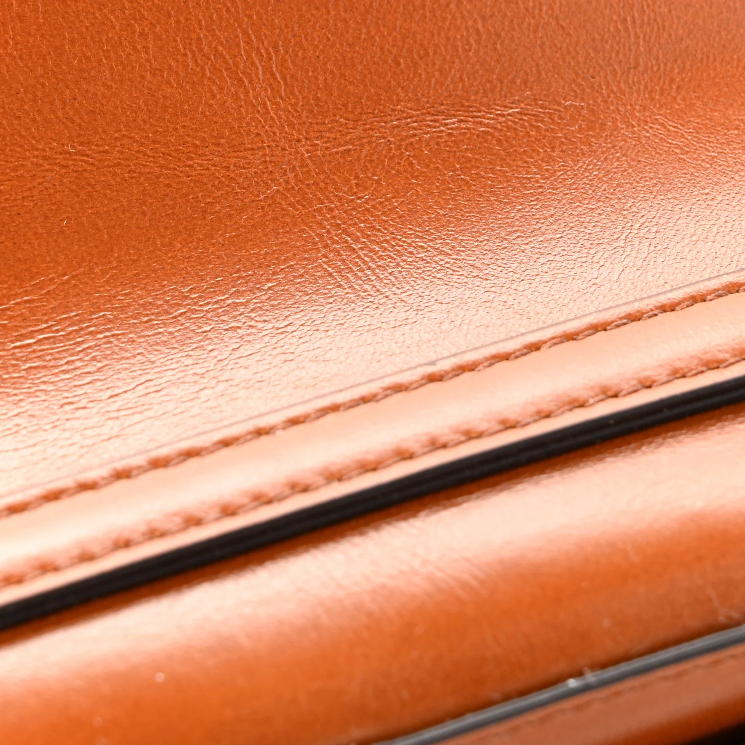 Calfskin Iconic Flap Wallet On Chain Clay Brown - Top Club