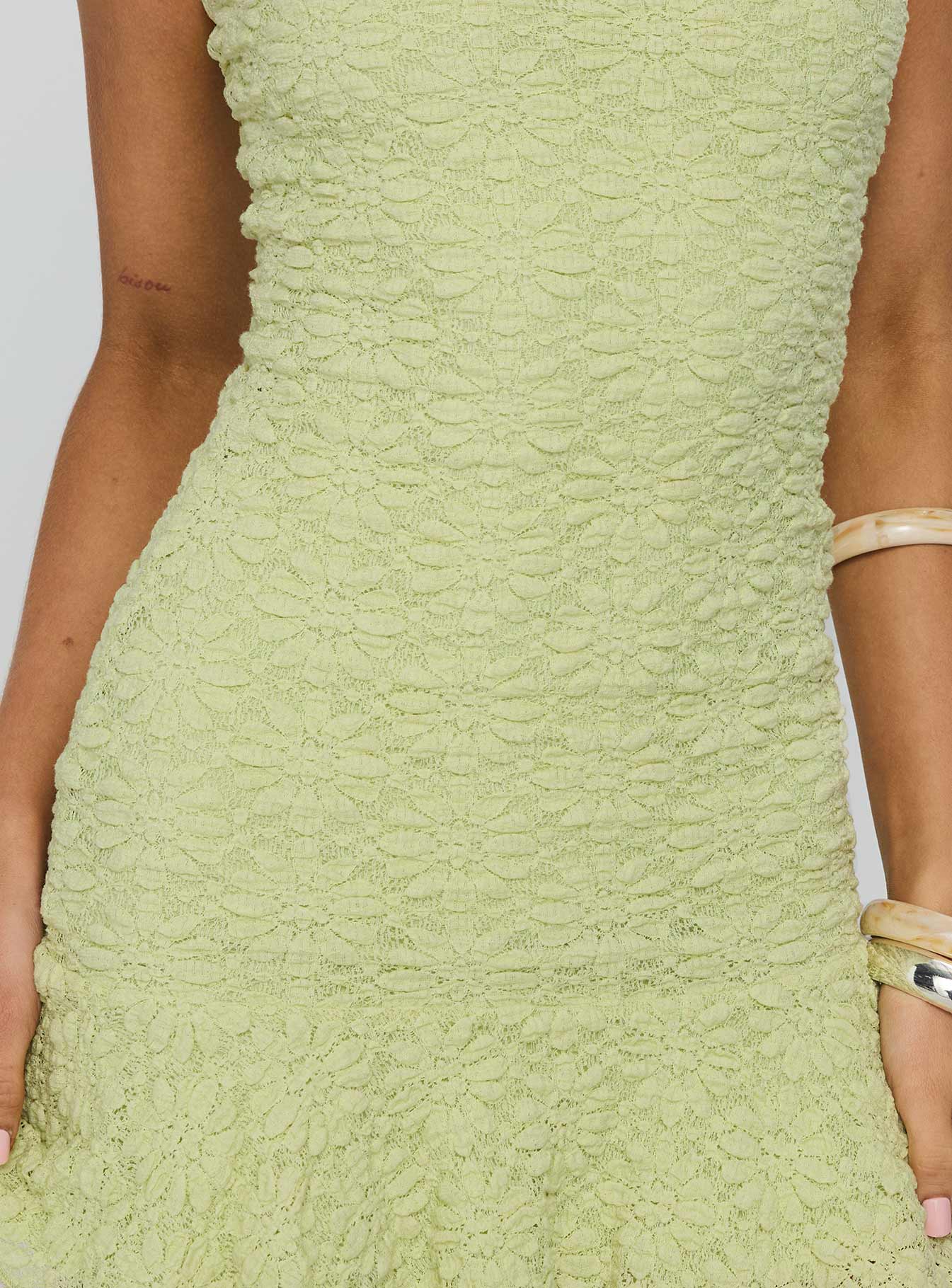 Vancesca Strapless Mini Dress Lime
