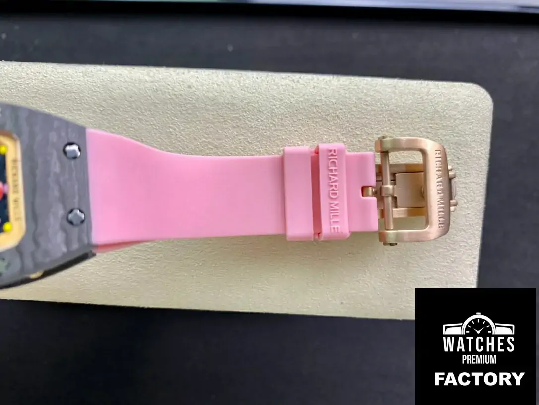 Richard Mille RM-07 Bon Bon RM Factory Pink Rubber Strap
