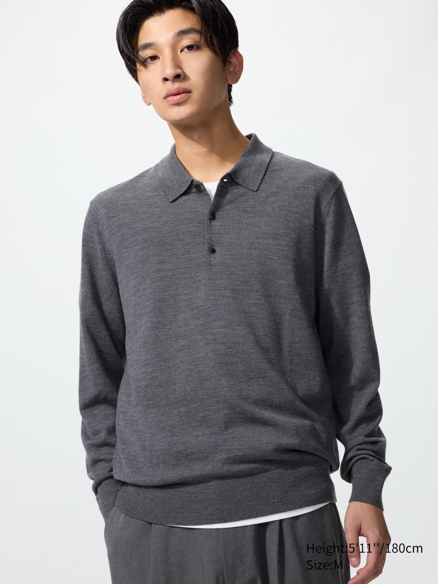 100% Australian Merino Knitted Polo Shirt