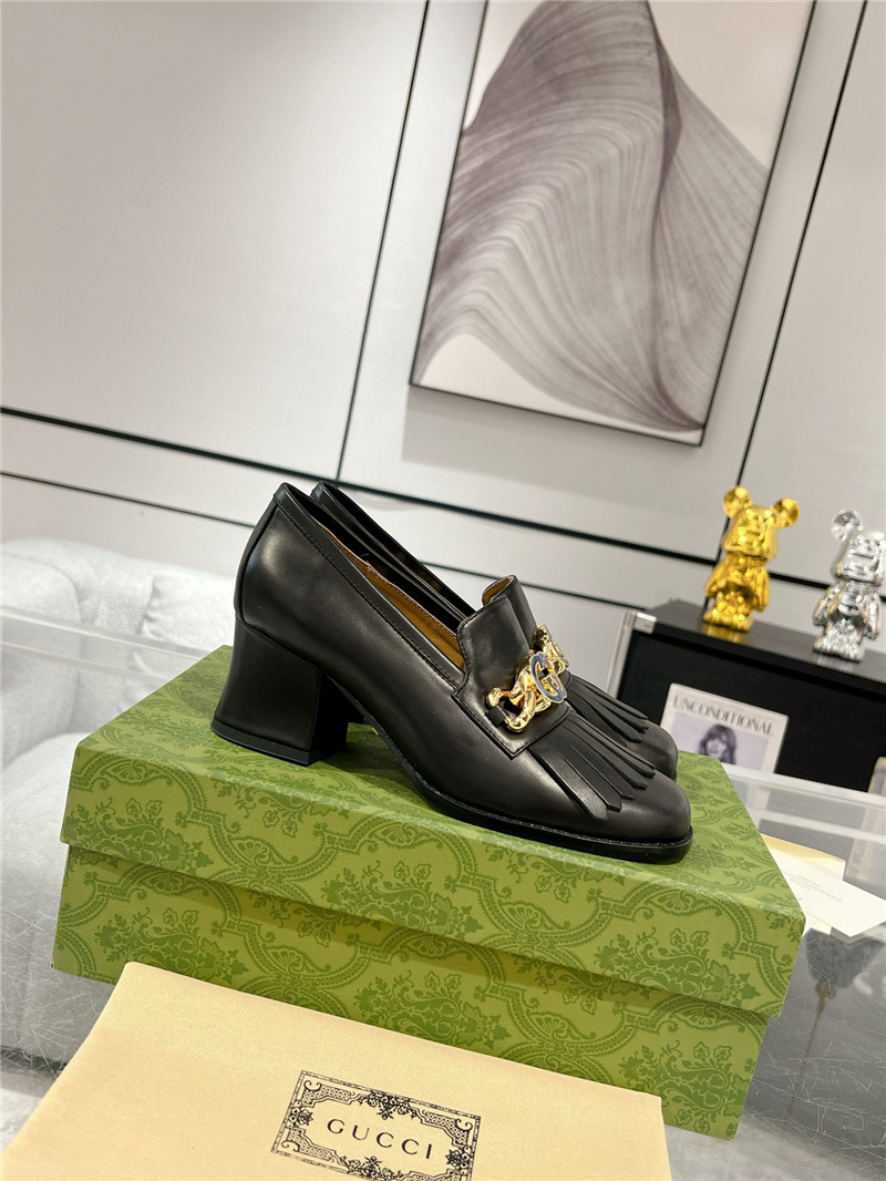 gucci interlocking double G mid-heeled loafers - Sneaker Replica Workshop