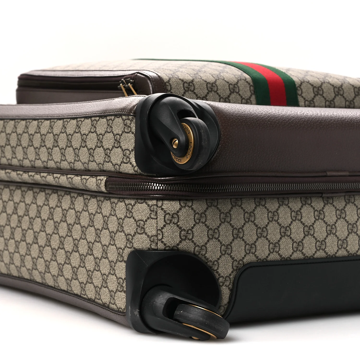 GG Supreme Monogram Web Medium Savoy Trolley Beige Ebony - Top Club