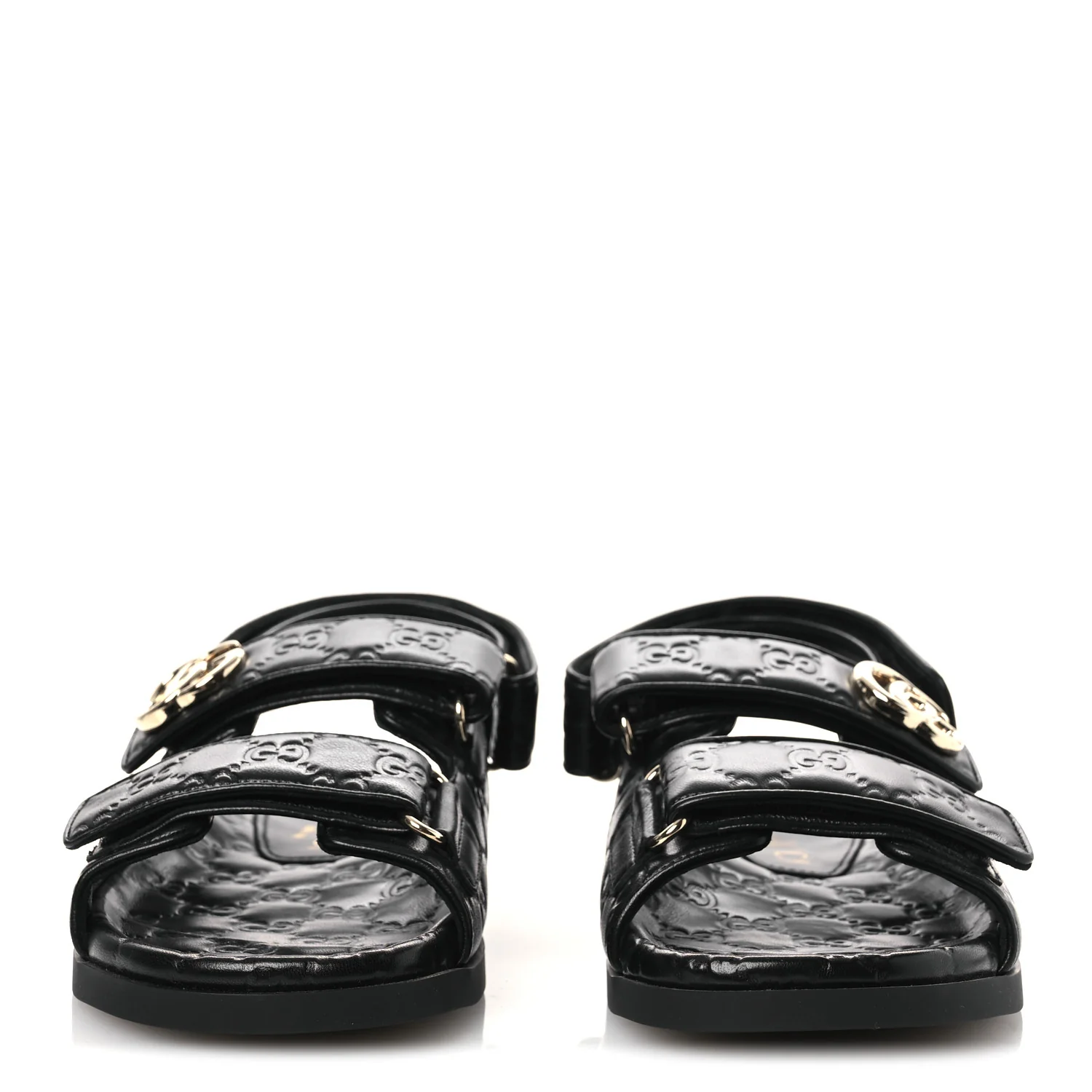 Guccissima GG Embossed Womens Sandals 37 Black - Top Club