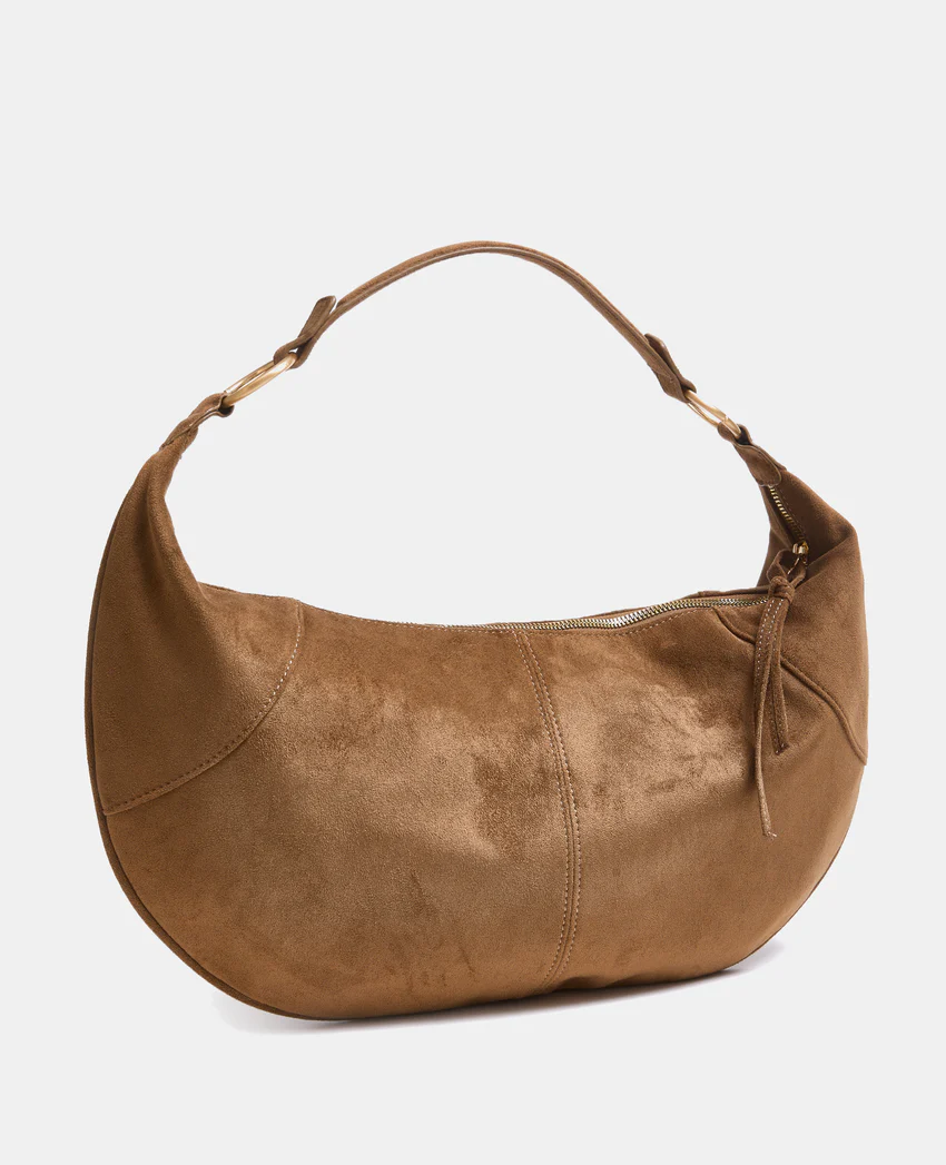 Pimkie Sac demi-lune en suédine souple porté épaule