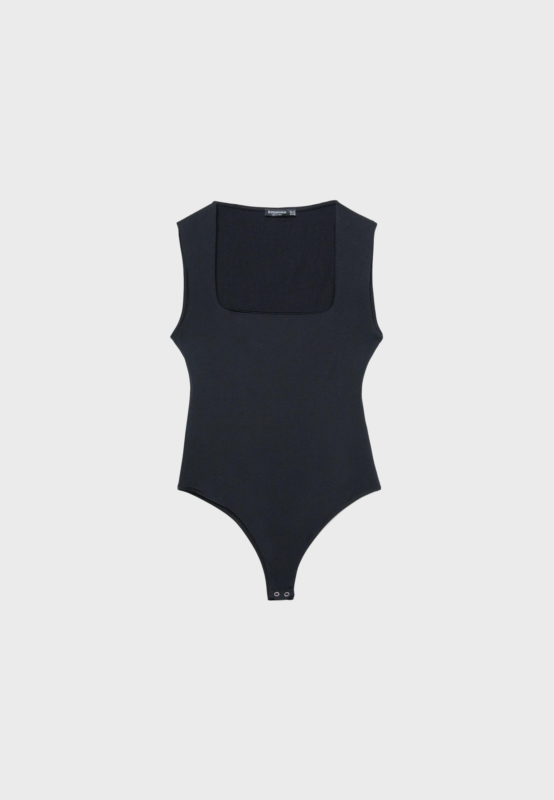 POLYAMIDE SQUARE NECKLINE BODYSUIT