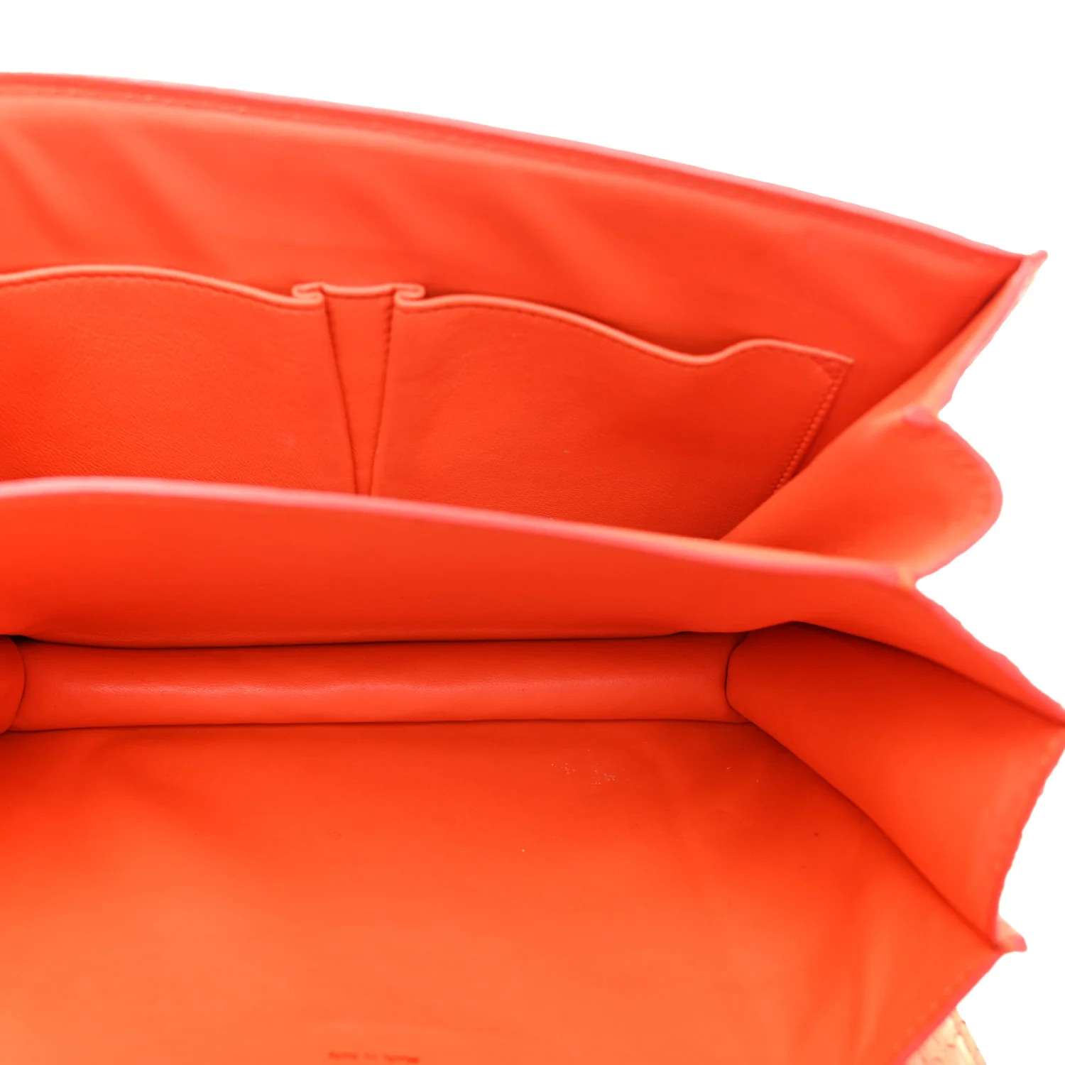 Snakeskin Medium Classic Box Flap Orange - Top Club