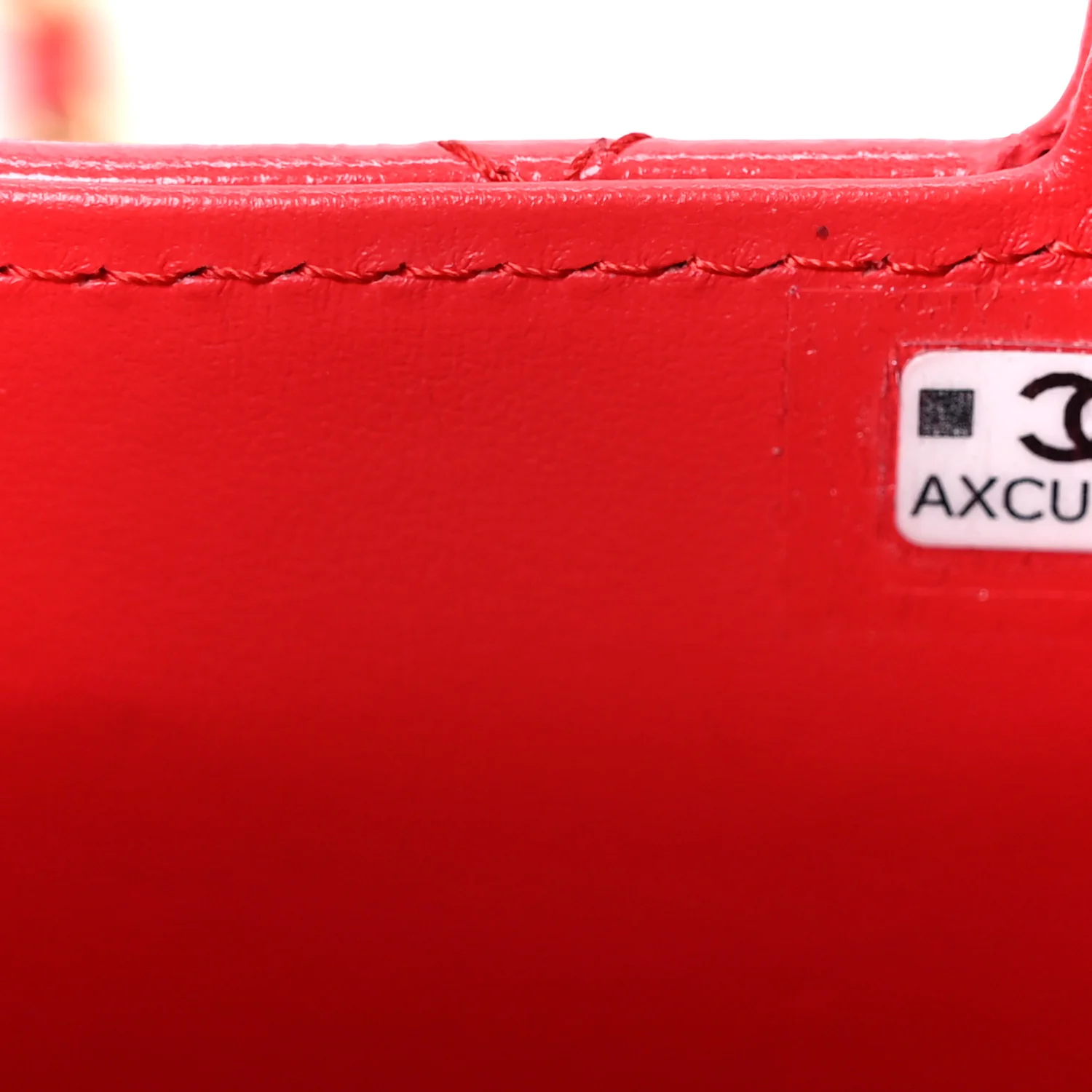 Shiny Aged Calfskin Quilted Mini Nano Kelly Shopper Red - Top Club