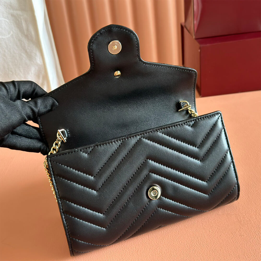 GG Marmont wallet on chain - Top Club