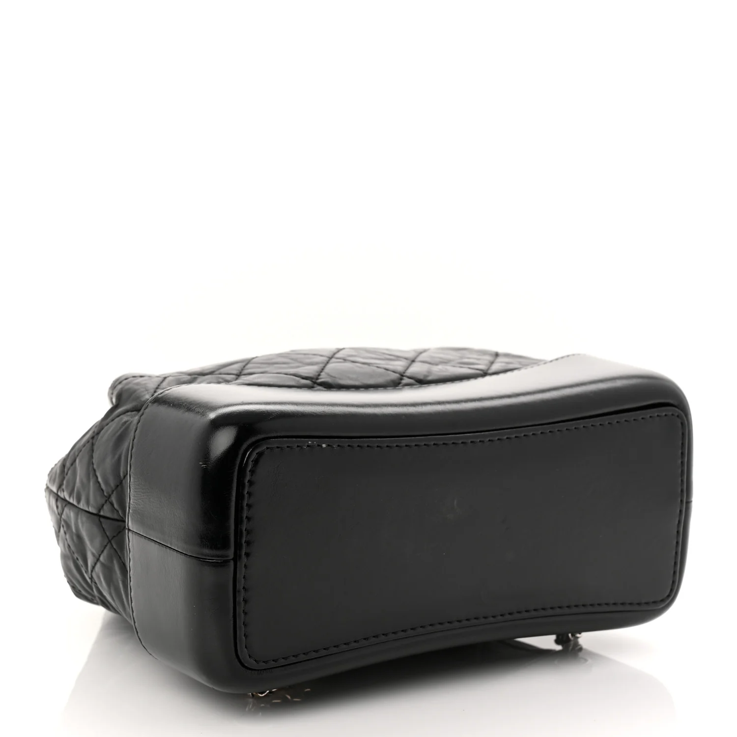 Aged Calfskin Quilted Small Gabrielle Backpack Black - Top Club