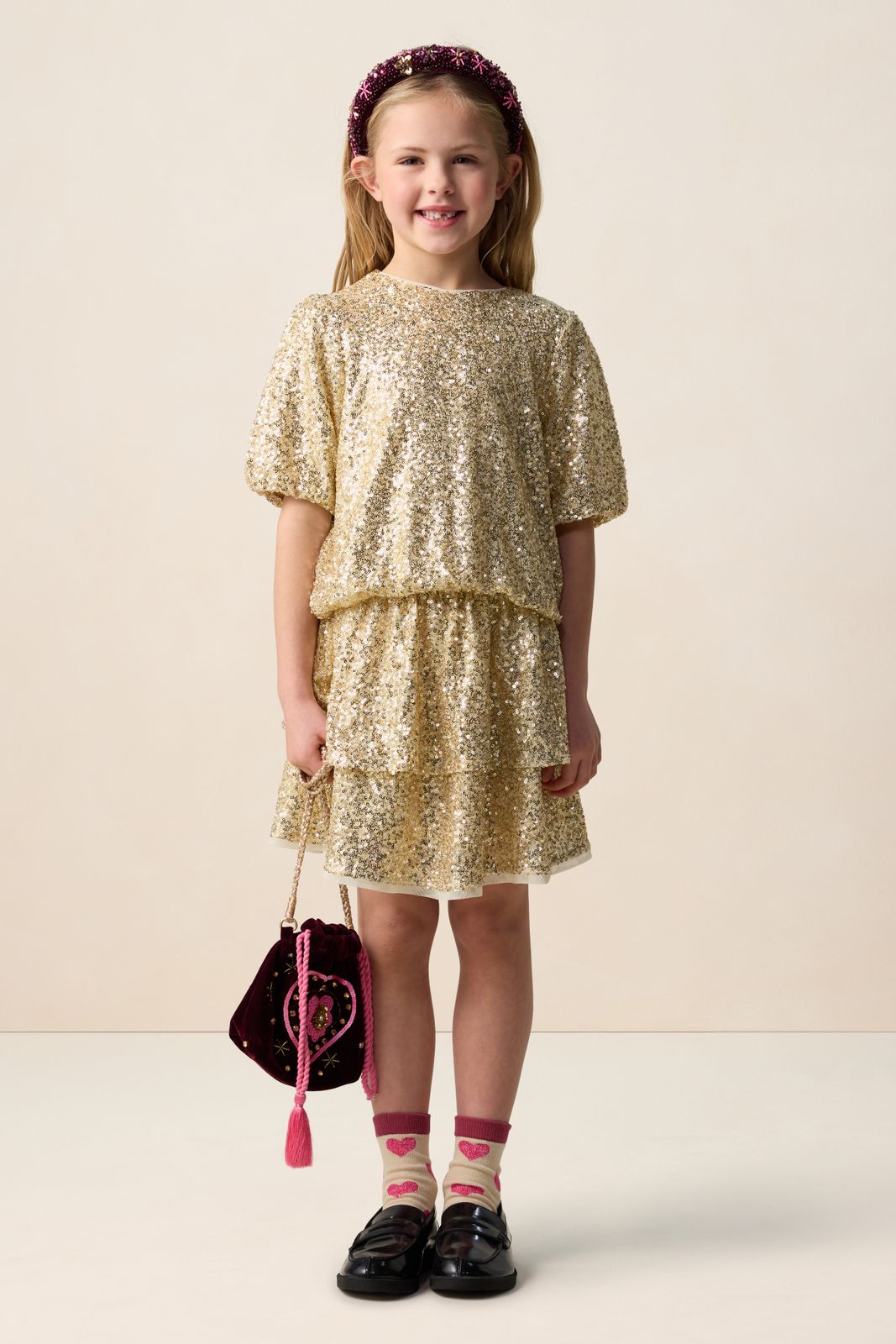 Goud t-shirt met pailletten