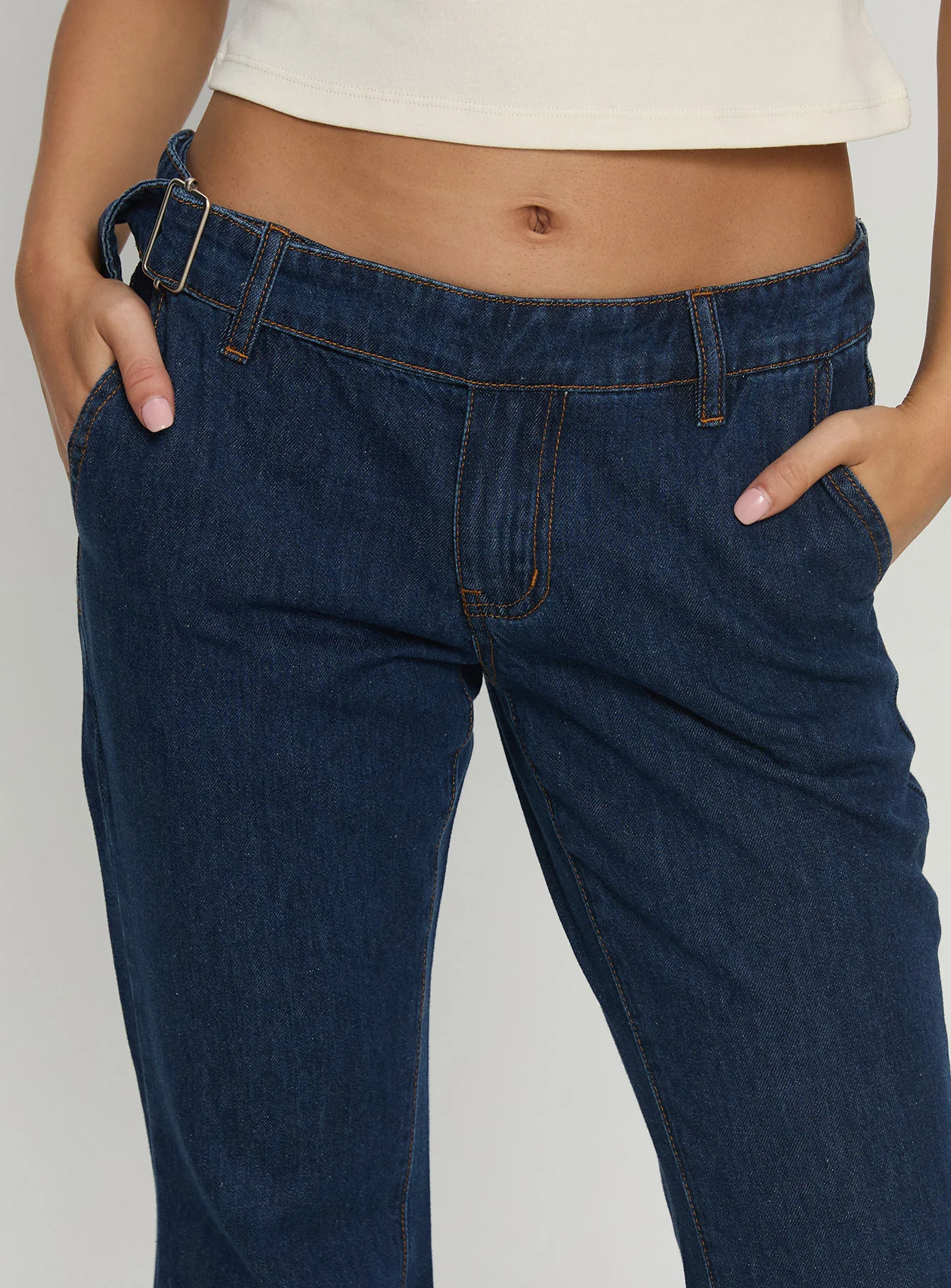 Acapulco Low Rise Flare Jeans Dark Blue Wash