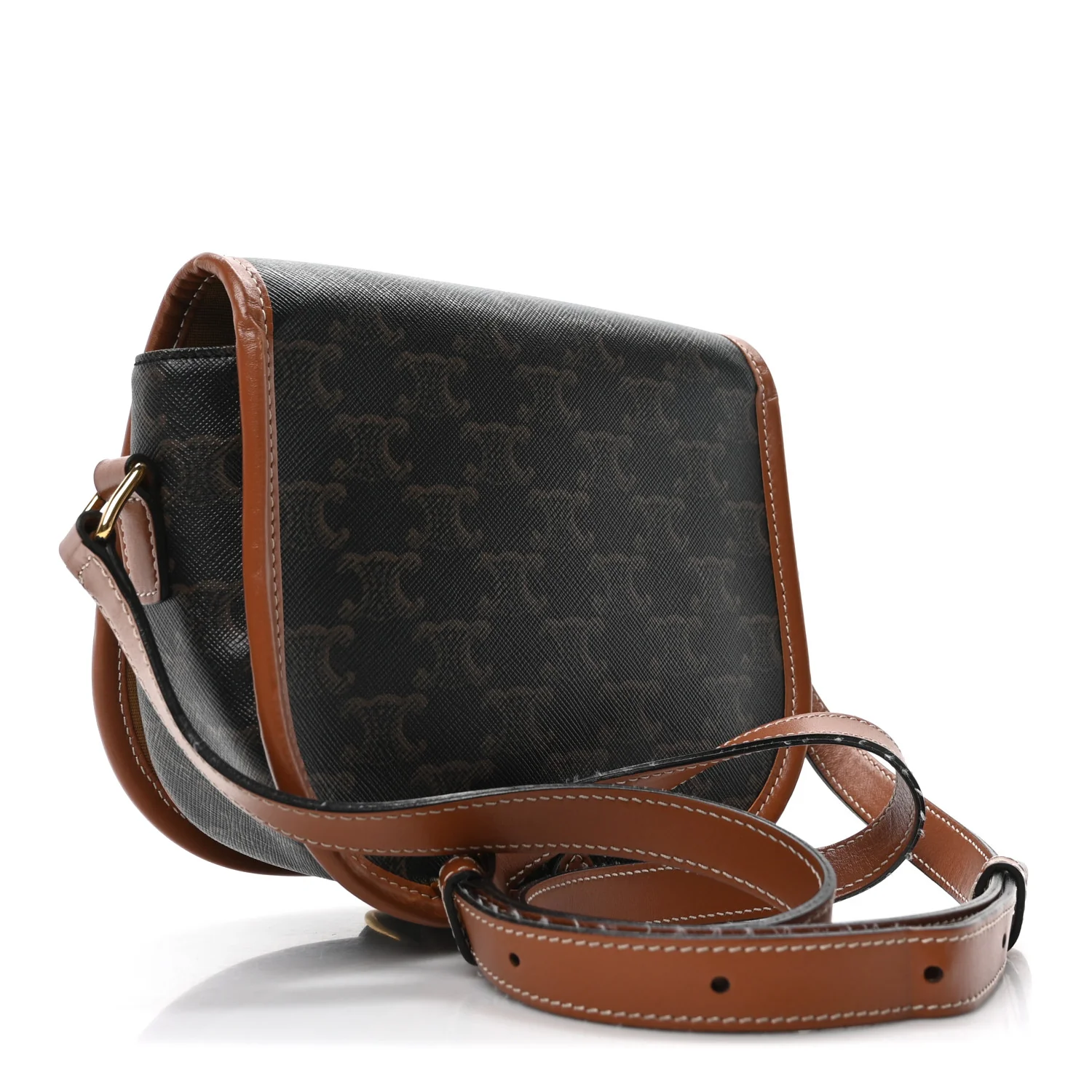 Triomphe Canvas Medium Folco Bag Tan - Top Club