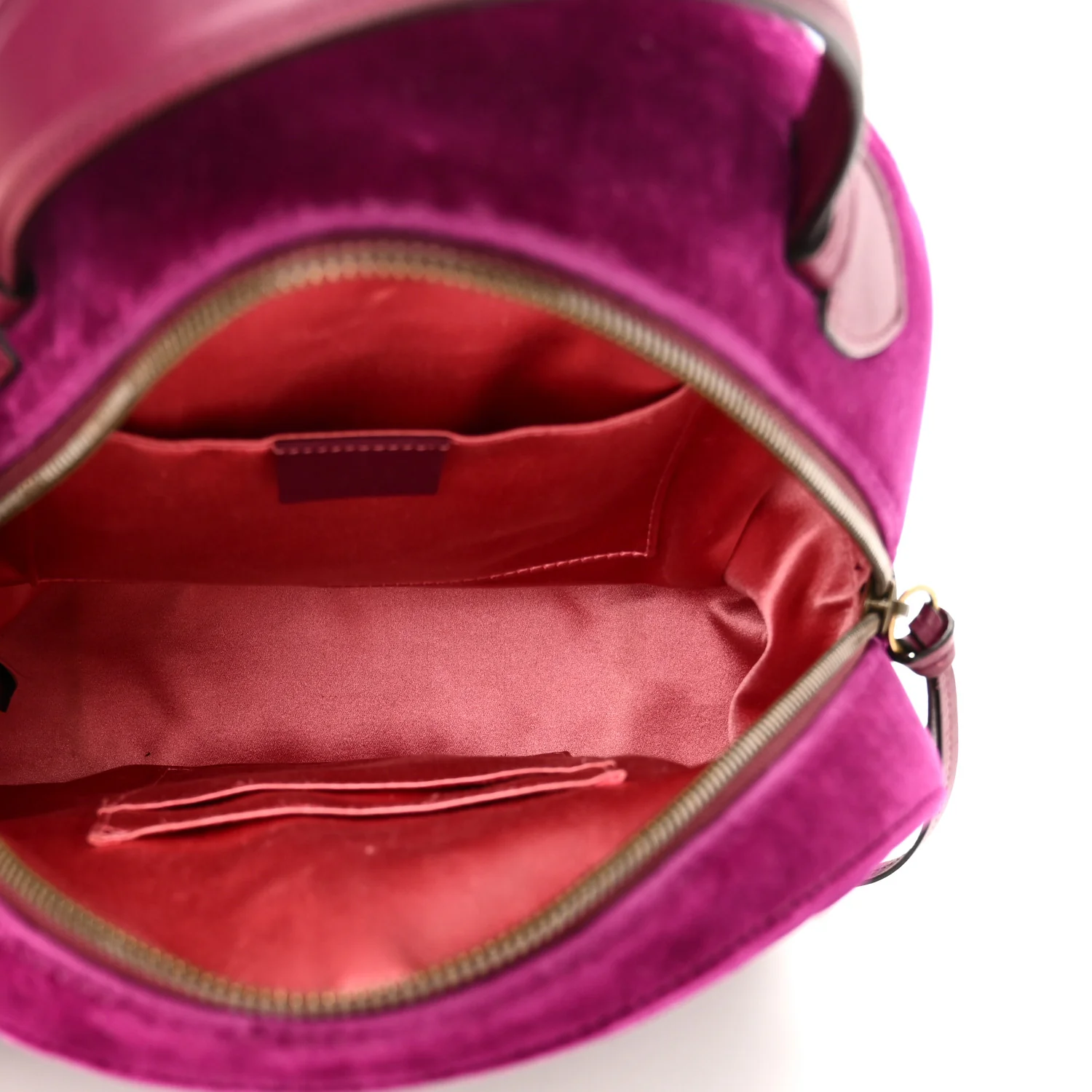 Velvet Matelasse GG Marmont Dome Backpack Fuchsia Violet Cyclamen - Top Club