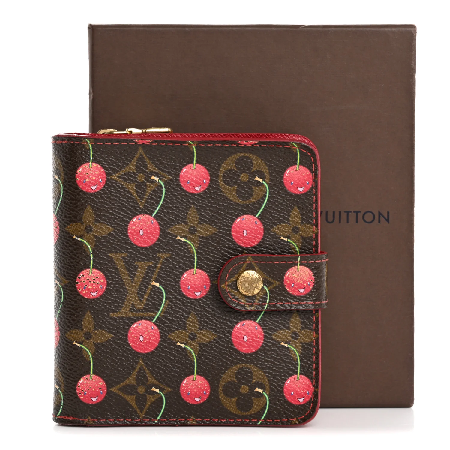 Monogram Cerises Compact Zippe Wallet - Top Club