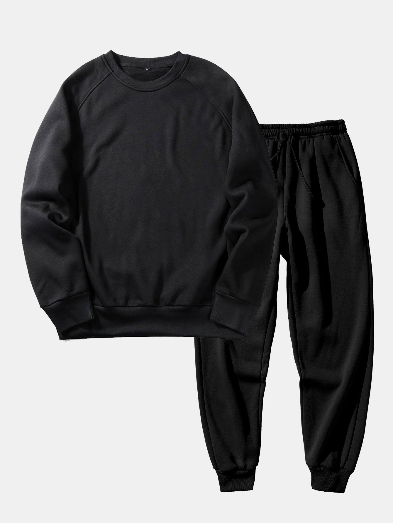 Basic Crew Neck Sweatshirt & Jogger Pants
