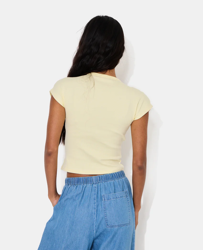 Pimkie T-shirt ajusté col rond et manches raccourcies