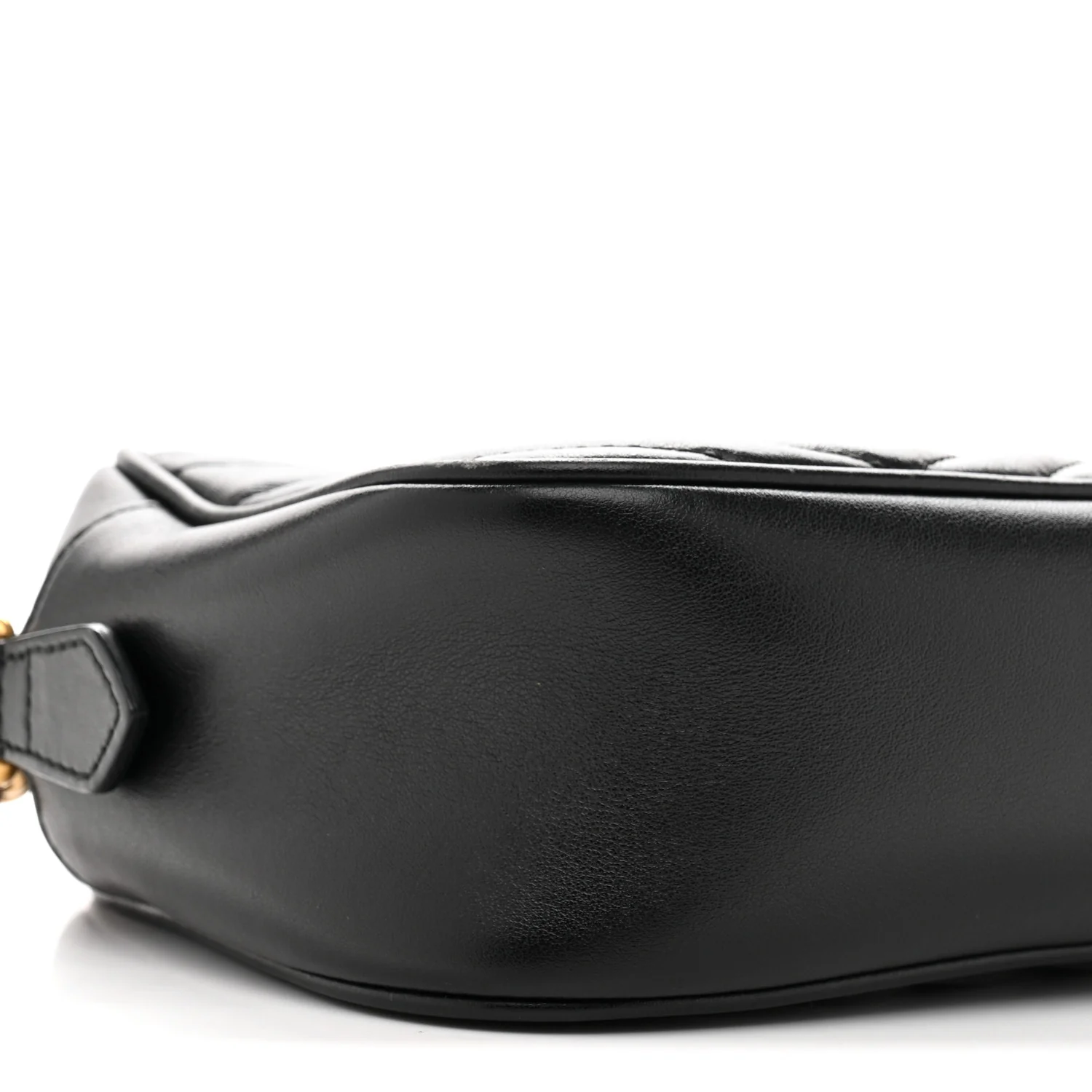 Calfskin Matelasse Small GG Marmont Chain Shoulder Bag Black - Top Club