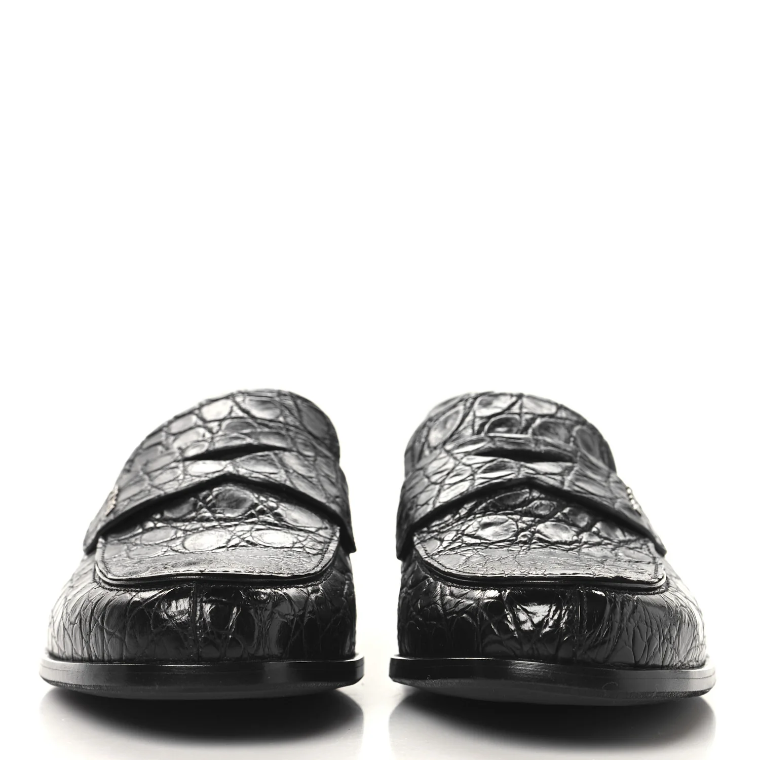 Crocodile Mens Loafers 7 Black - Top Club