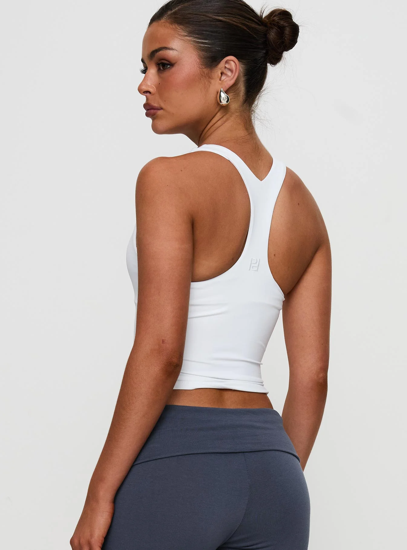 Fast Track Longline Active Tank Top White