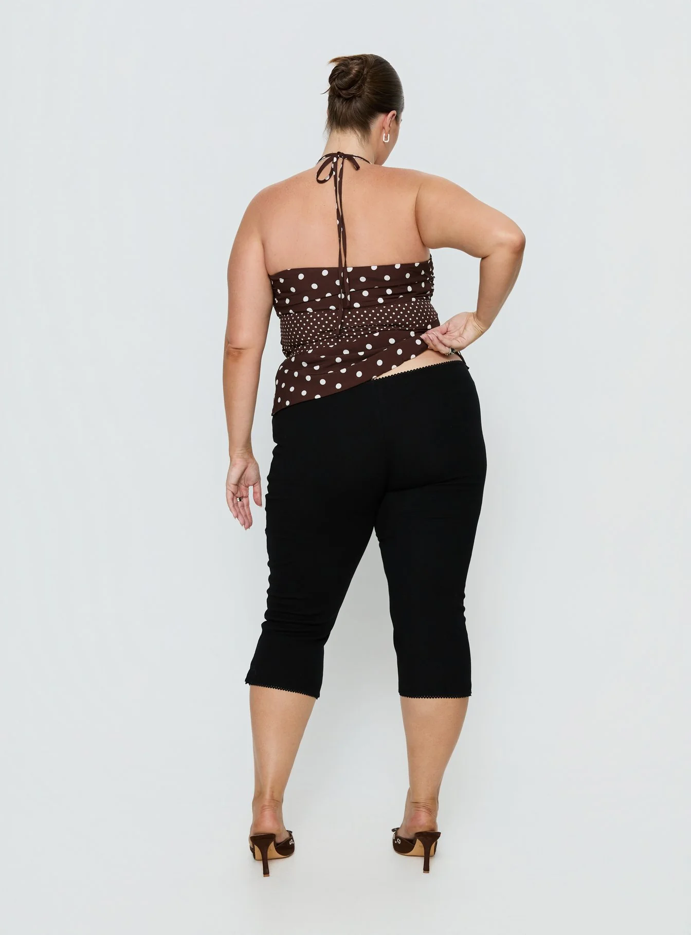 Baseline Rib Capri Pants Black Curve