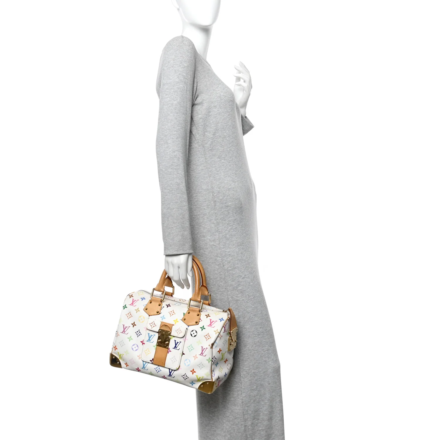 Monogram Multicolor Speedy 30 White