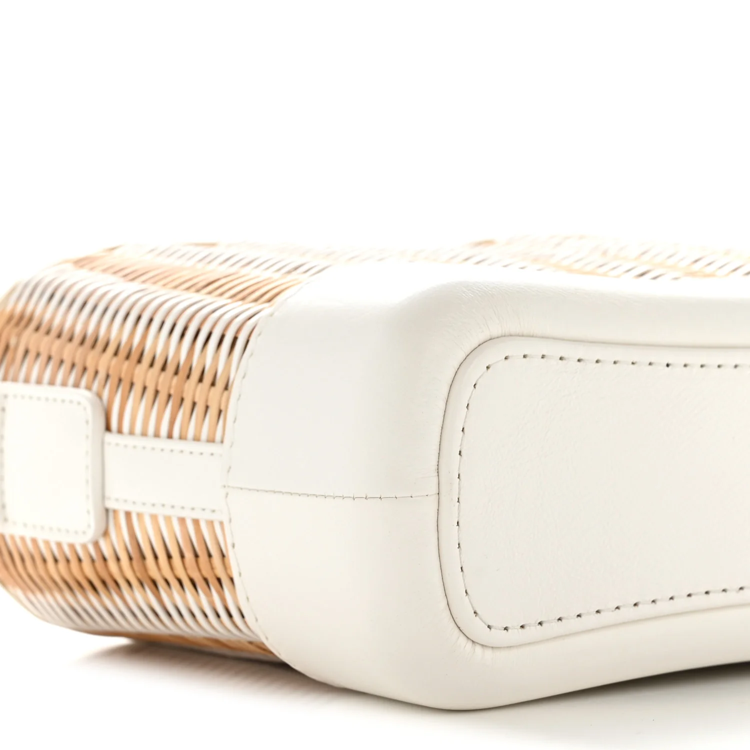 Rattan Calfskin Small Gabrielle Hobo Beige Ivory - Top Club