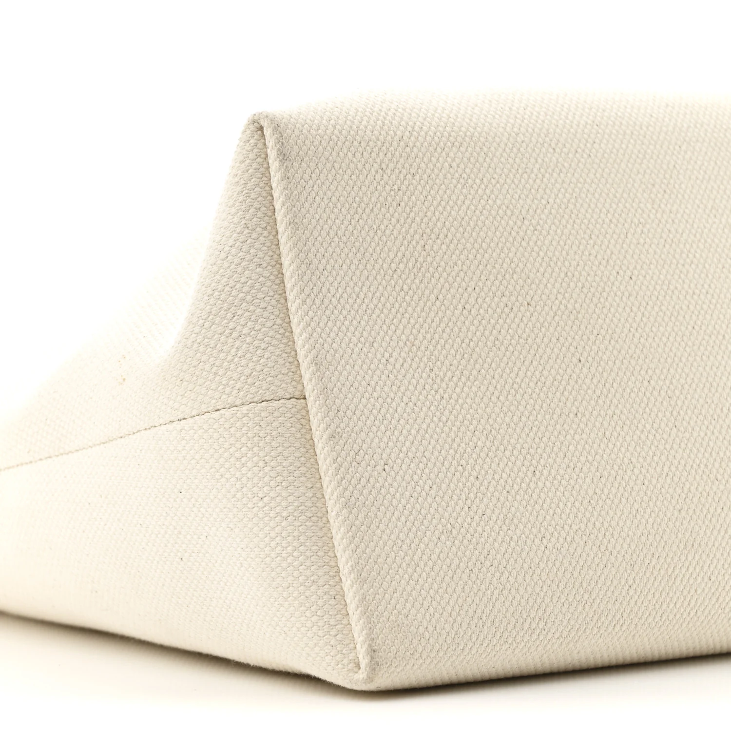 Canvas Calfskin Horizontal Cabas Natural Tan - Top Club