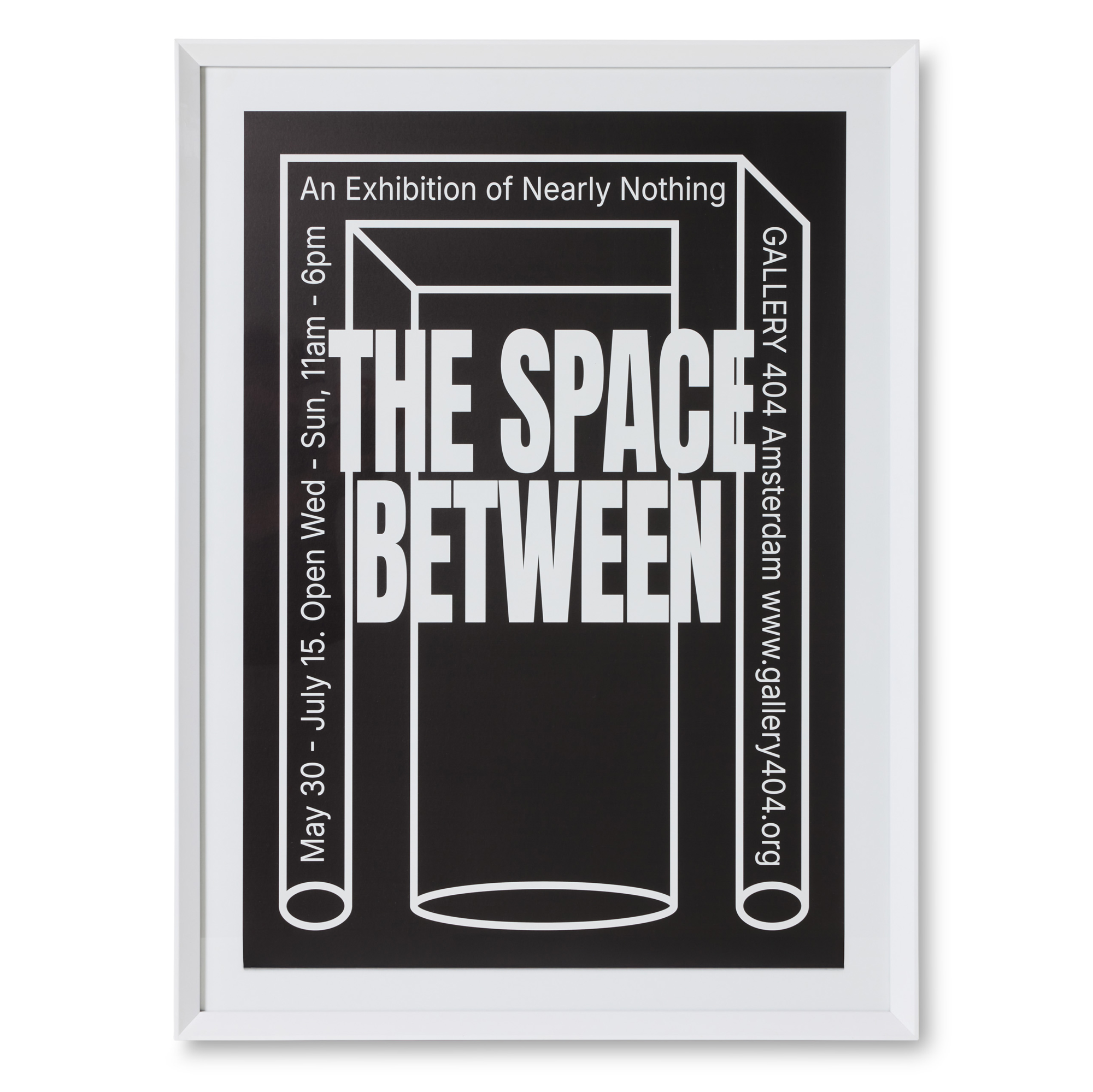 Poster Framed between space 87x118 cm