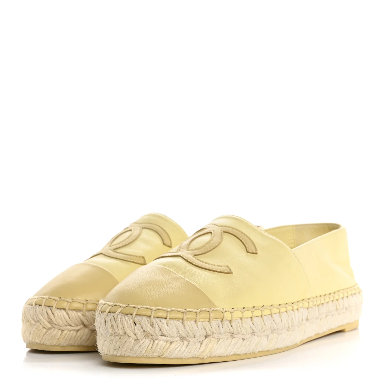 Lambskin CC Espadrilles 36 Yellow - Top Club