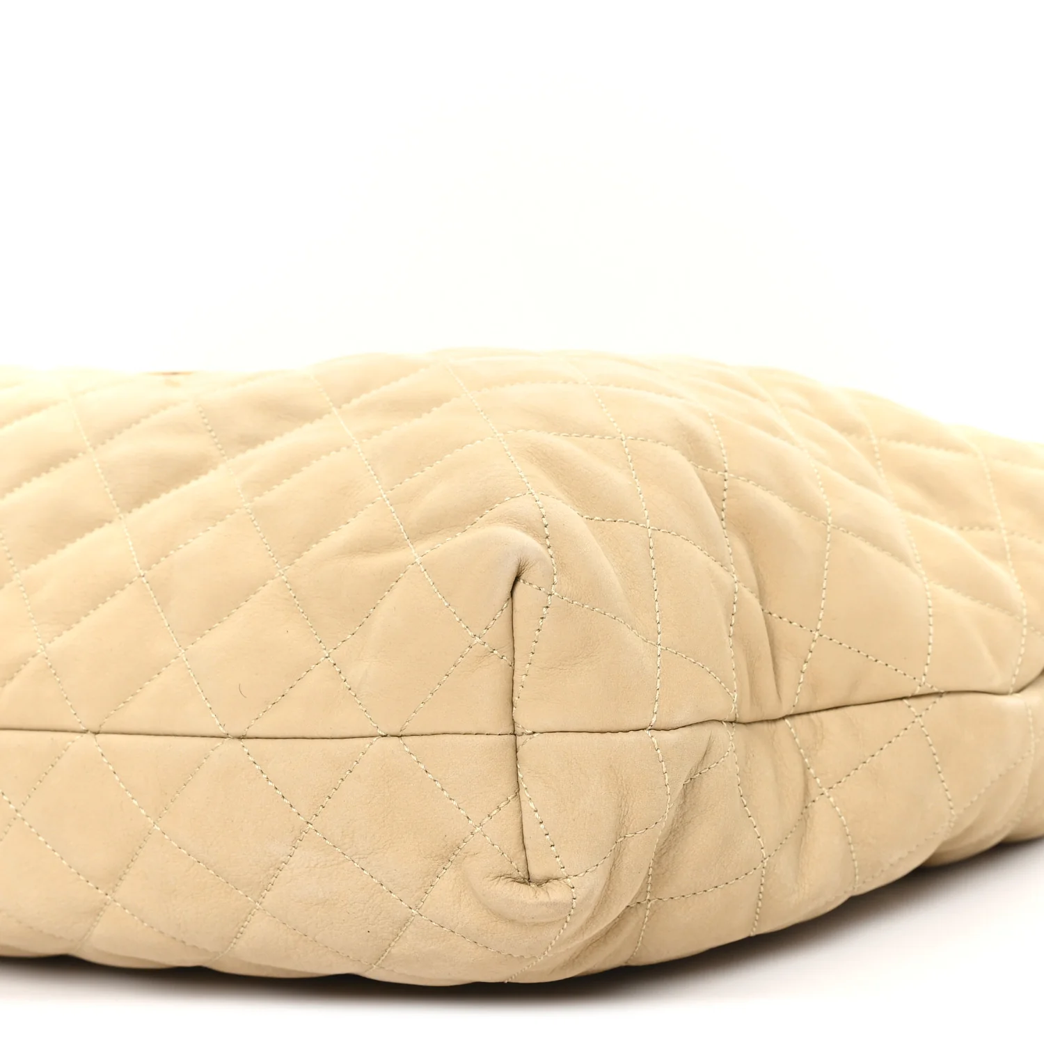 Nubuck Suede Quilted Maxi Icare Shopping Tote Safari Beige - Top Club
