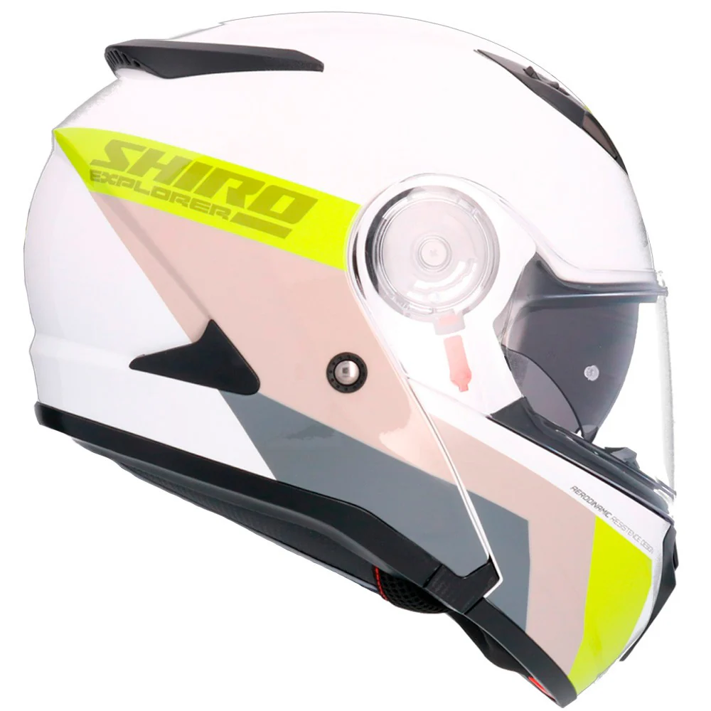 SHIRO EXPLORER MAVERICK HELMET - WHITE / YELLOW