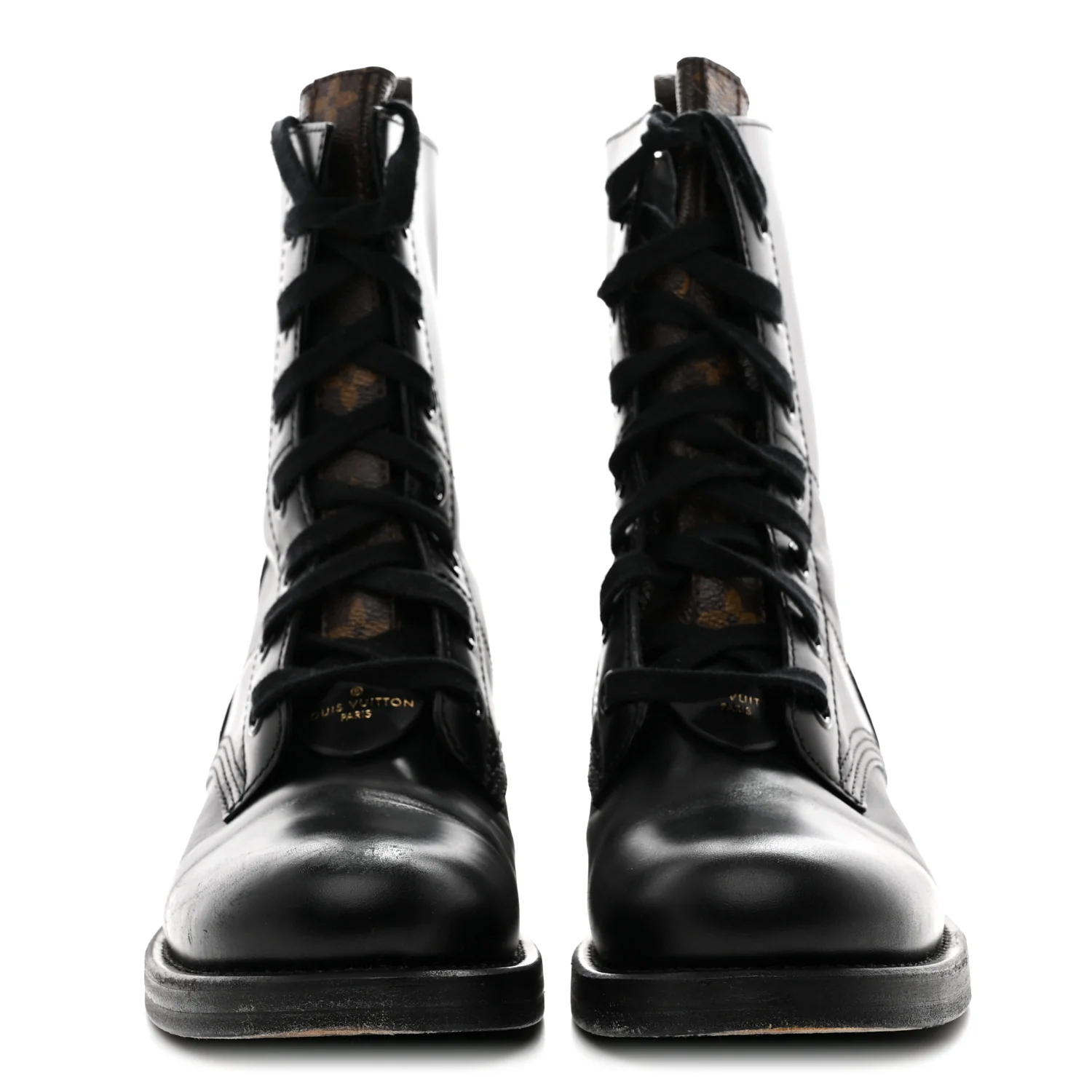 Calfskin Monogram Metropolis Flat Ranger Boots 39 Black - Top Club