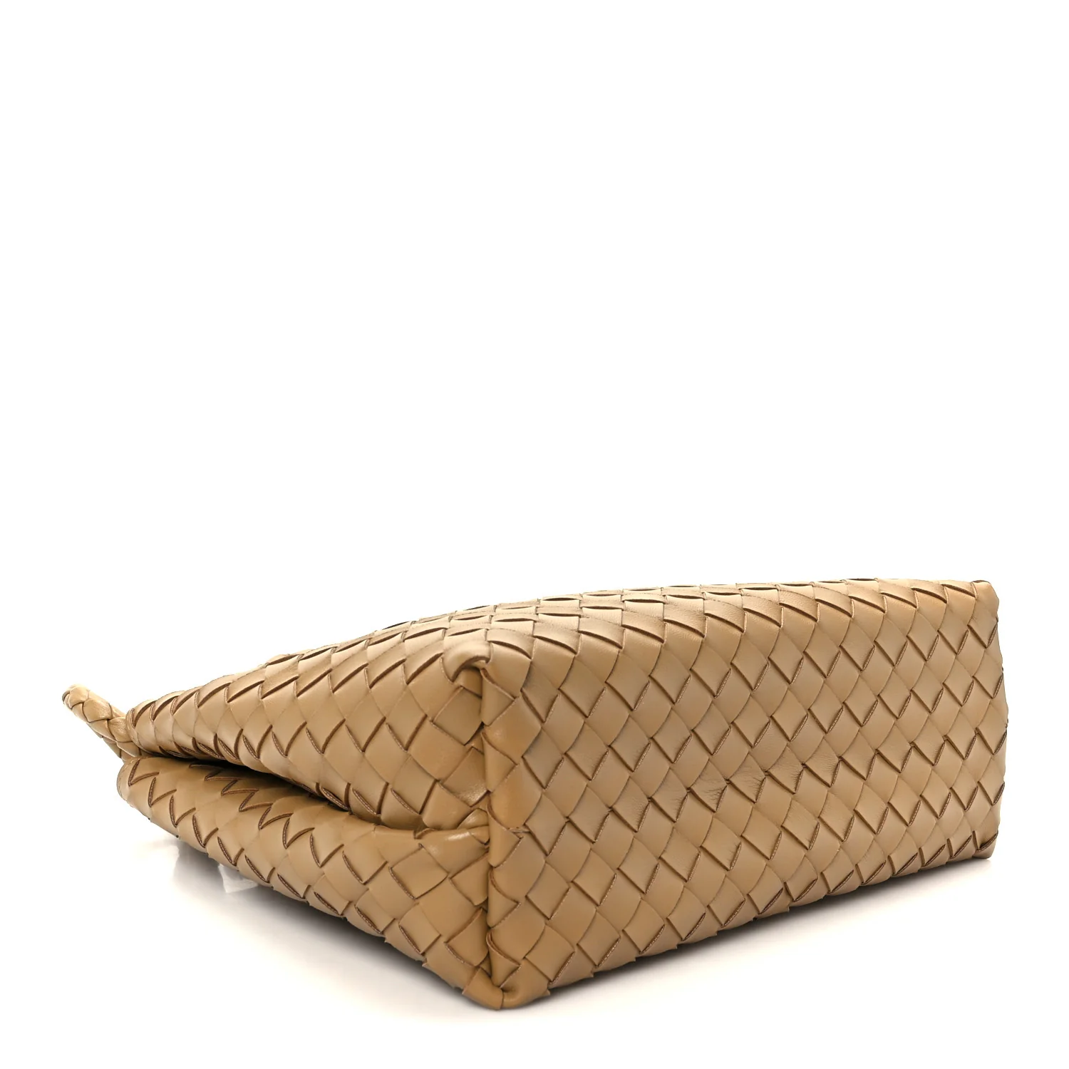 Nappa Intrecciato Medium Andiamo Shoulder Bag Dark Praline - Top Club