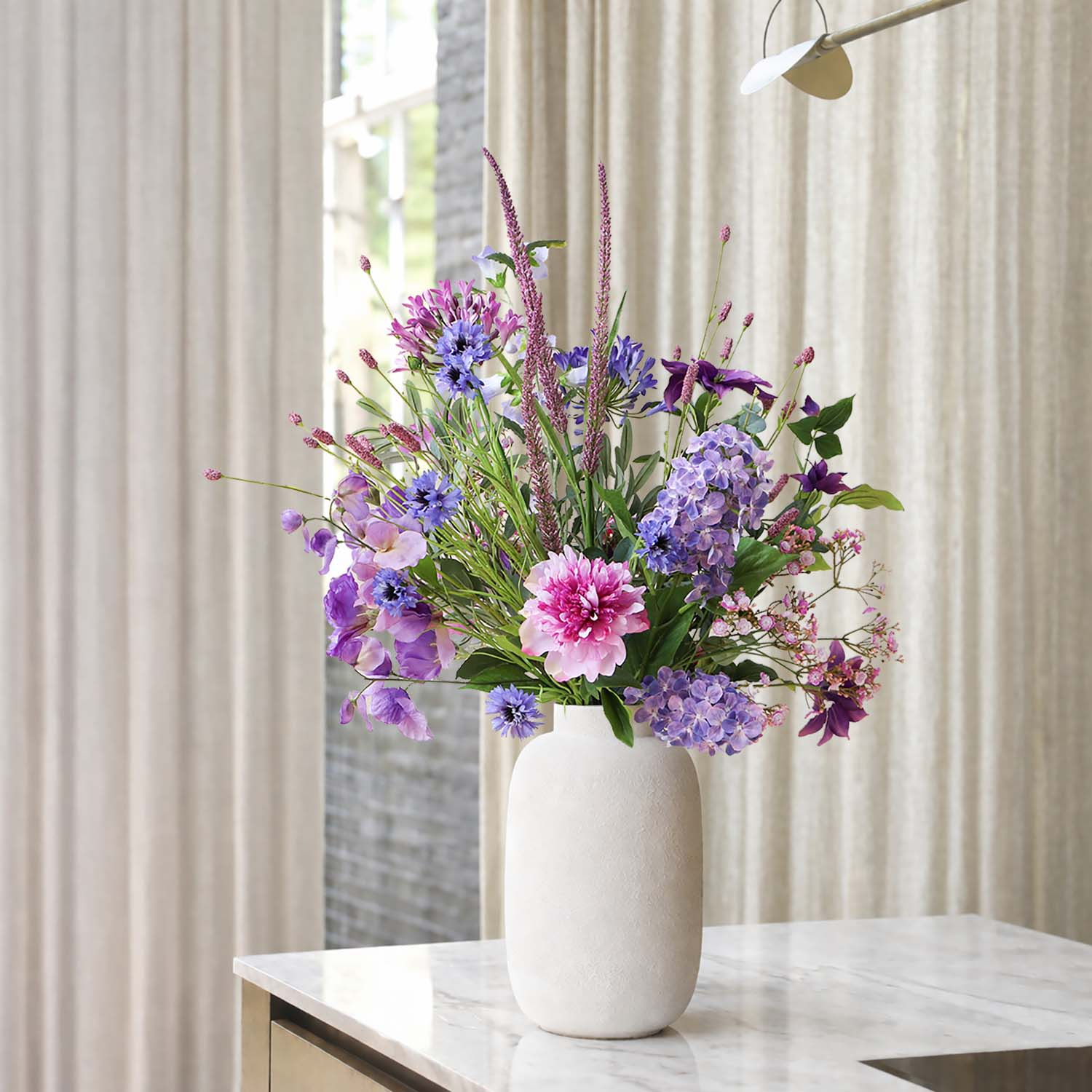 Zijden boeket Elin Violet