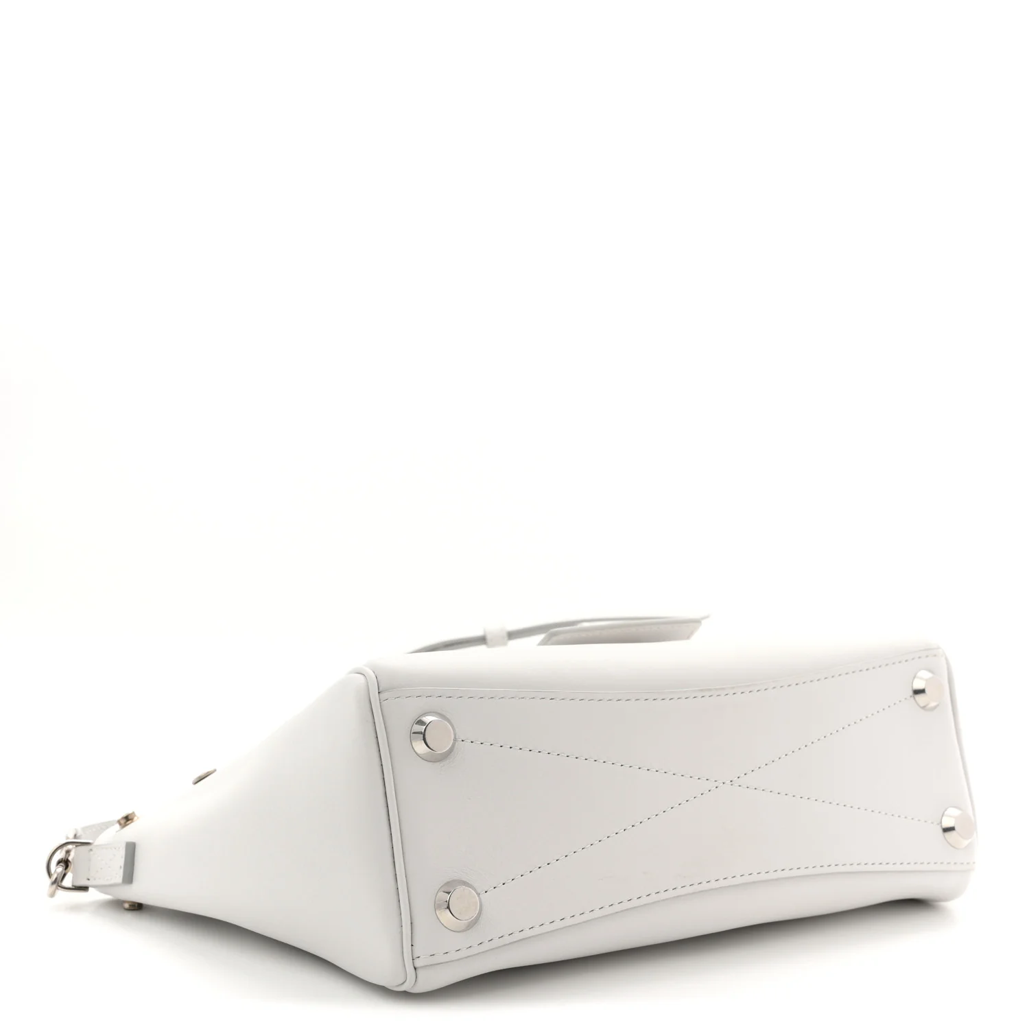 Smooth Calfskin Mini Bel Air Carry All Bag White - Top Club