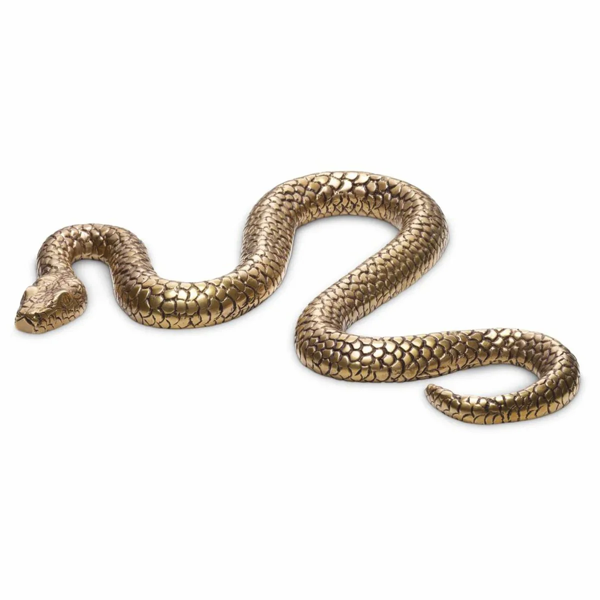 Luxury decorative figure snake vintage brass 38 cm - desk decoration