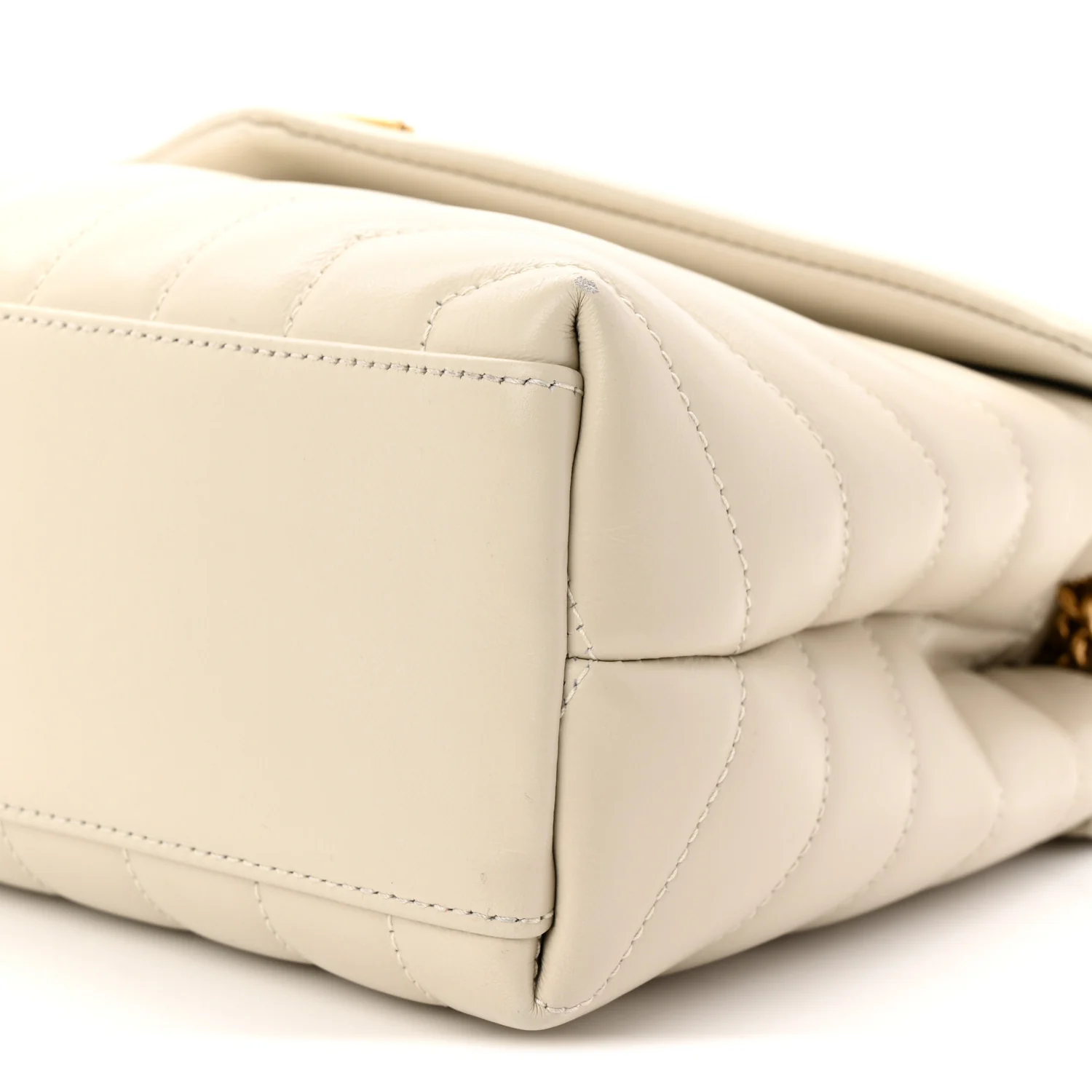 Calfskin Y Quilted Monogram Small Loulou Chain Satchel Crema Soft - Top Club