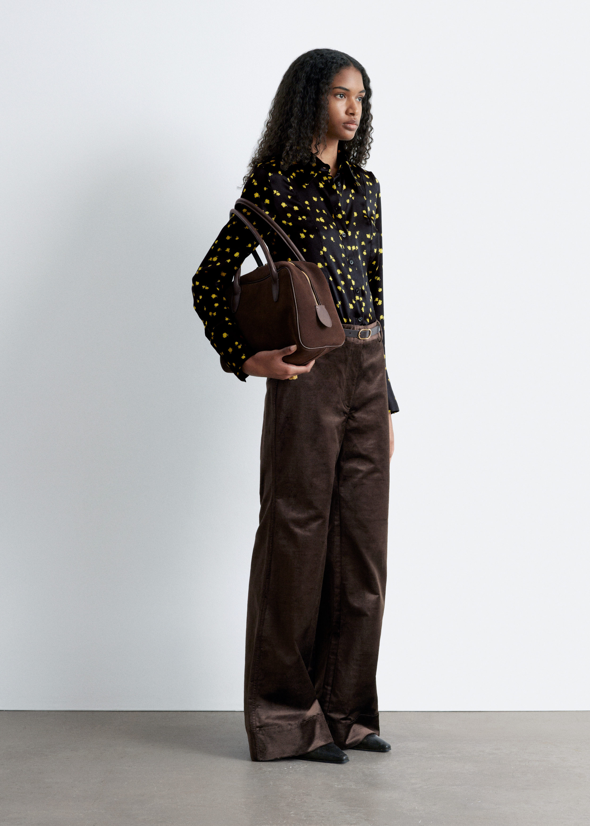 & Other Stories TAPERED SILK SHIRT