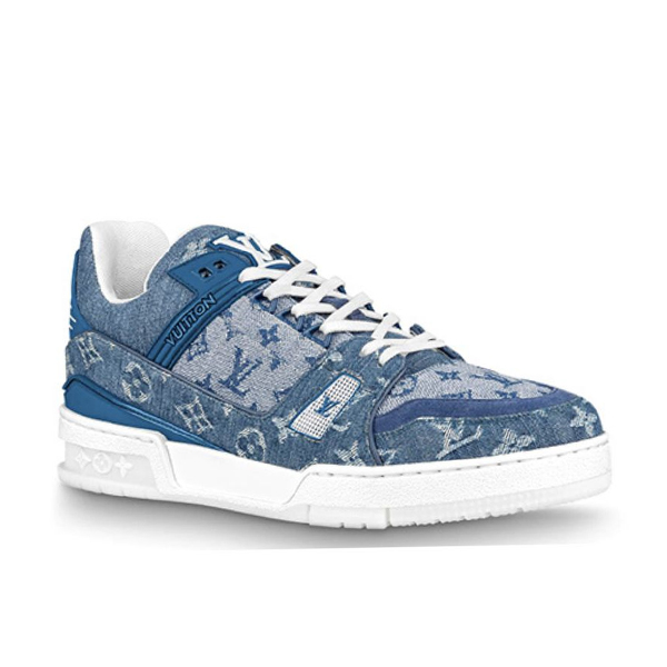 LOUIS VUITTON TRAINER SNEAKER DENIM MONOGRAM   LVS129 - Sneaker Replica Workshop