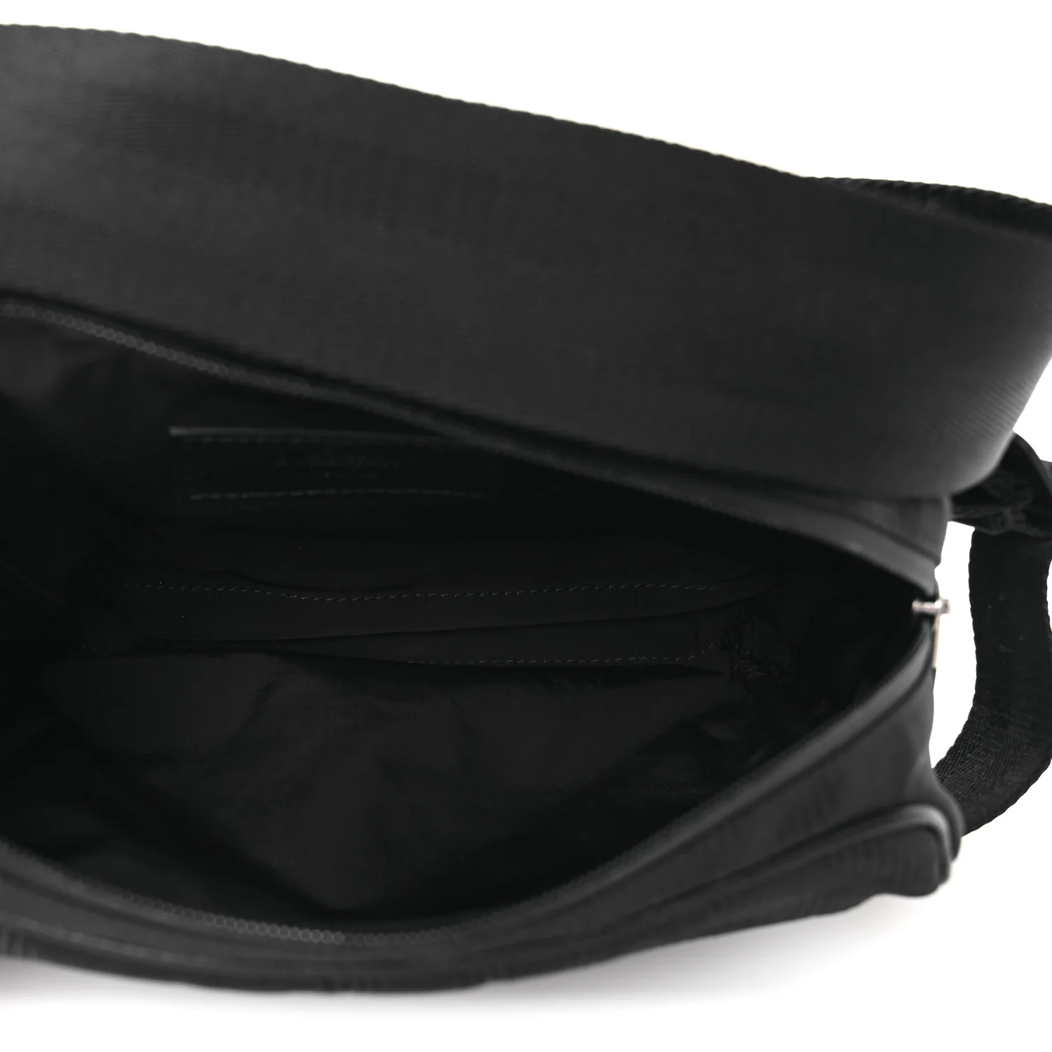 Nylon Jacquard Check Belt Bag Black - Top Club