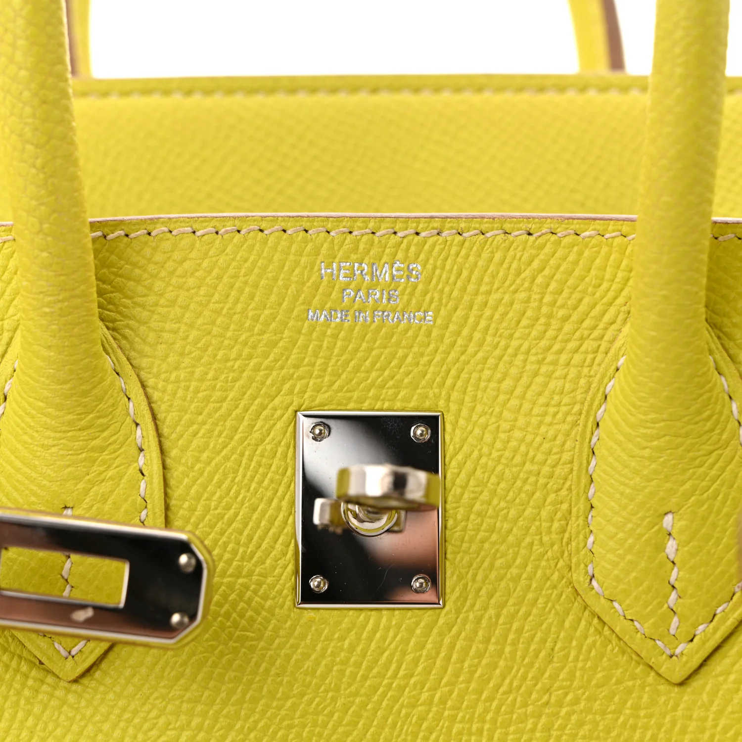 Epsom Candy Birkin 25 Lime Gris Perle - Top Club