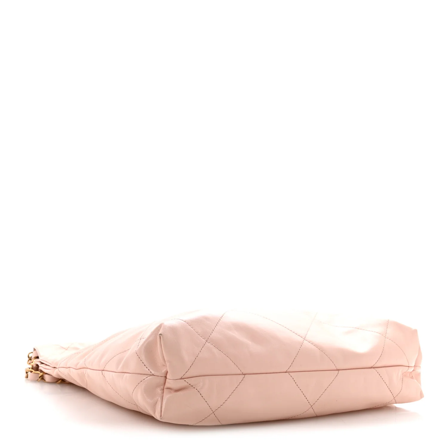 Shiny Calfskin Quilted Small Chanel 22 Light Pink - Top Club