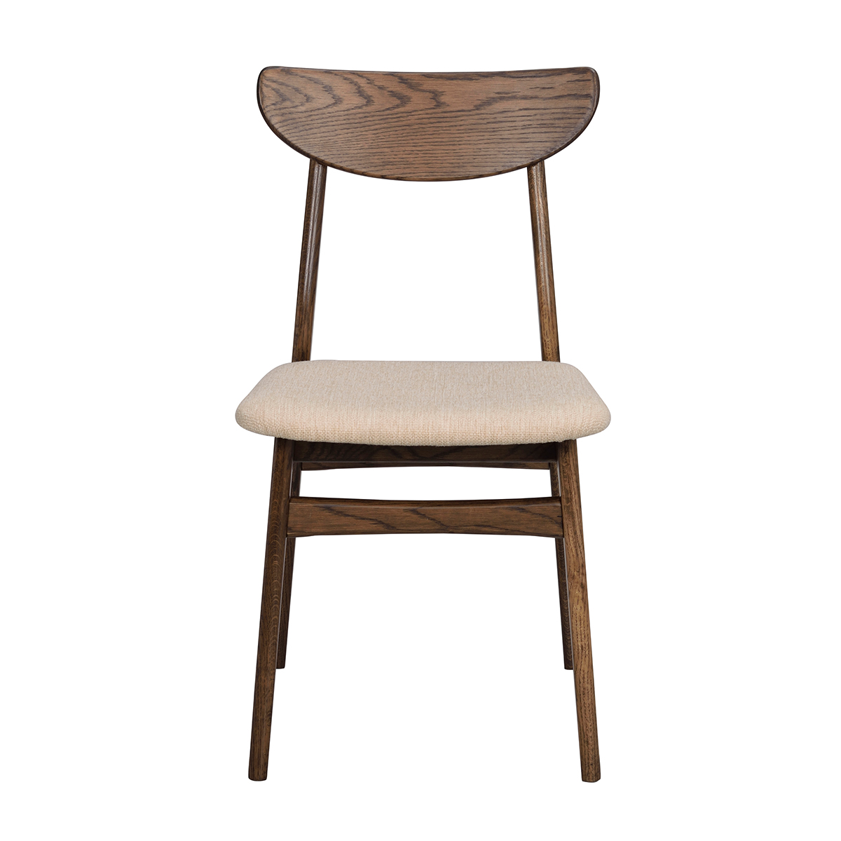 Eetkamerstoel Rodham - set van 2 Donker eiken - Beige