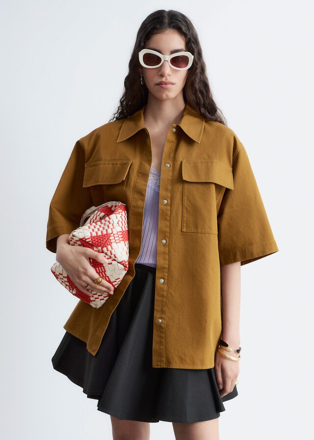 & Other Stories SHORT-SLEEVE COTTON SHIRT