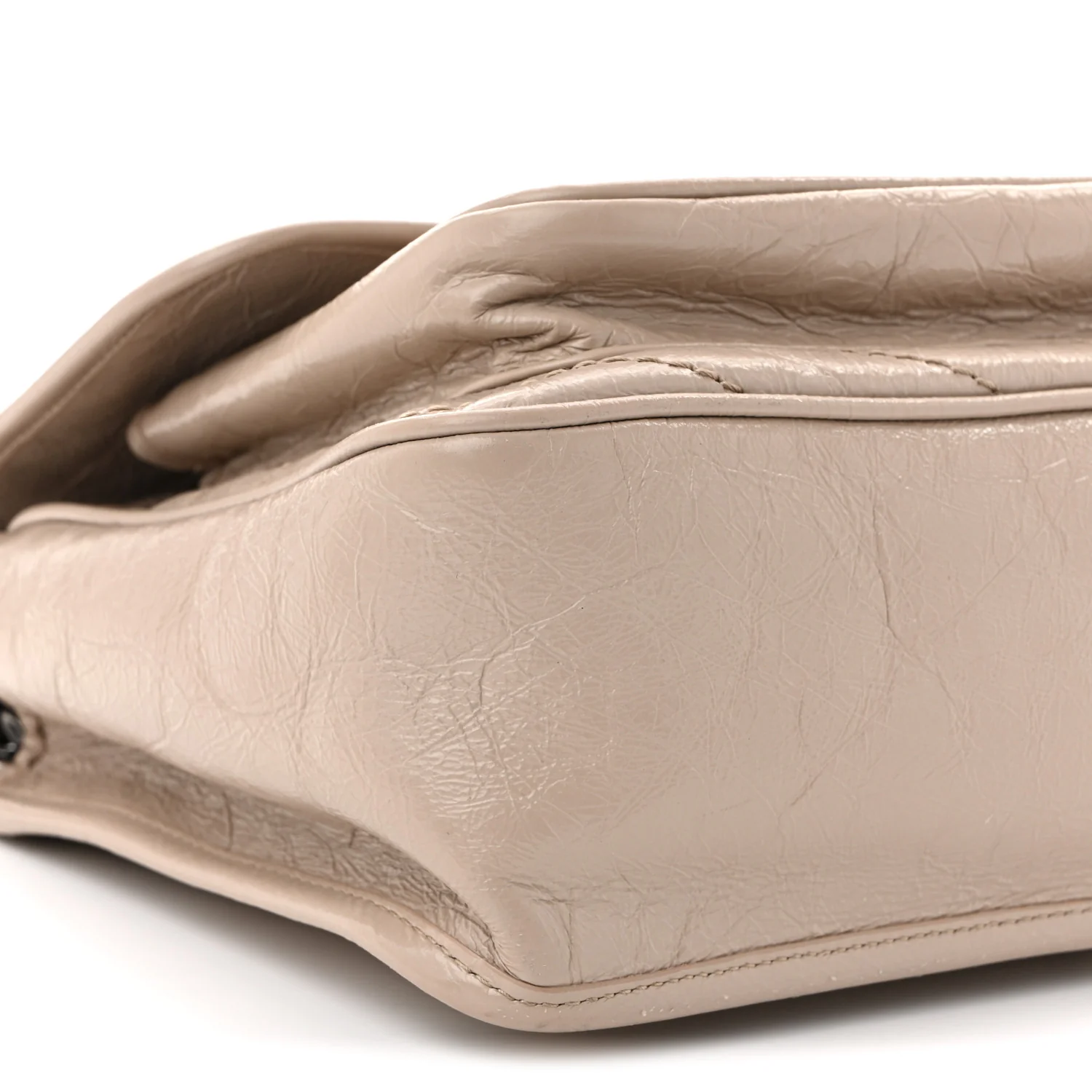 Crinkled Calfskin Matelasse Monogram Medium Niki Chain Satchel Light Natural - Top Club