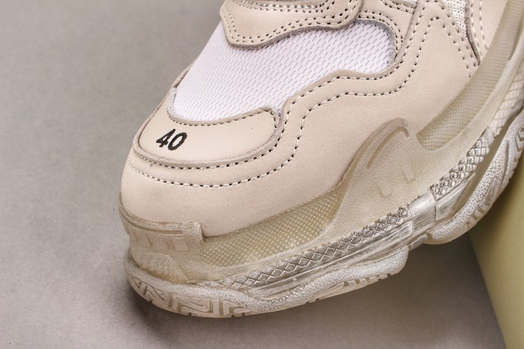 Men s Triple S Mesh   Leather Sneakers White Replica - Sneaker Replica Workshop