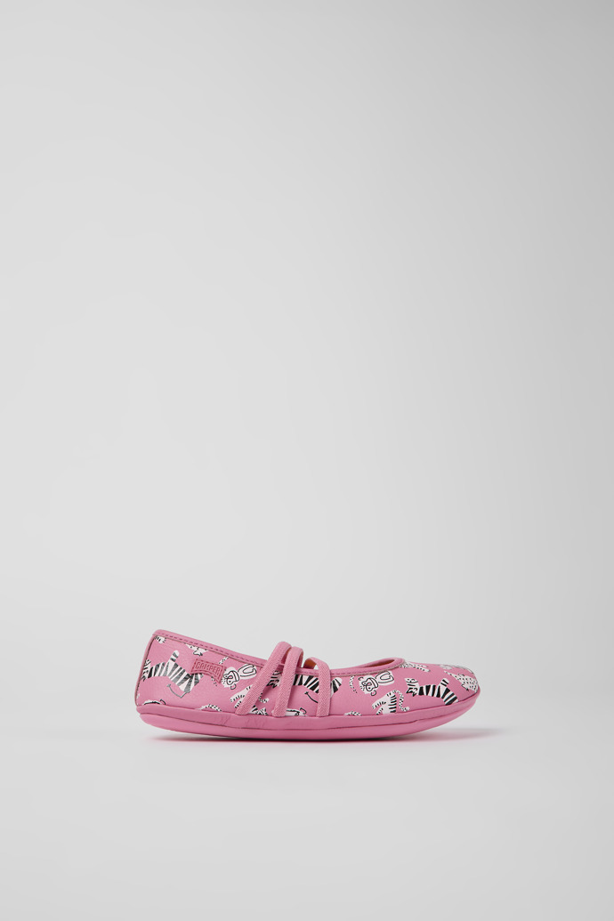 Twins Pink Leather Ballerina Flats for Boys