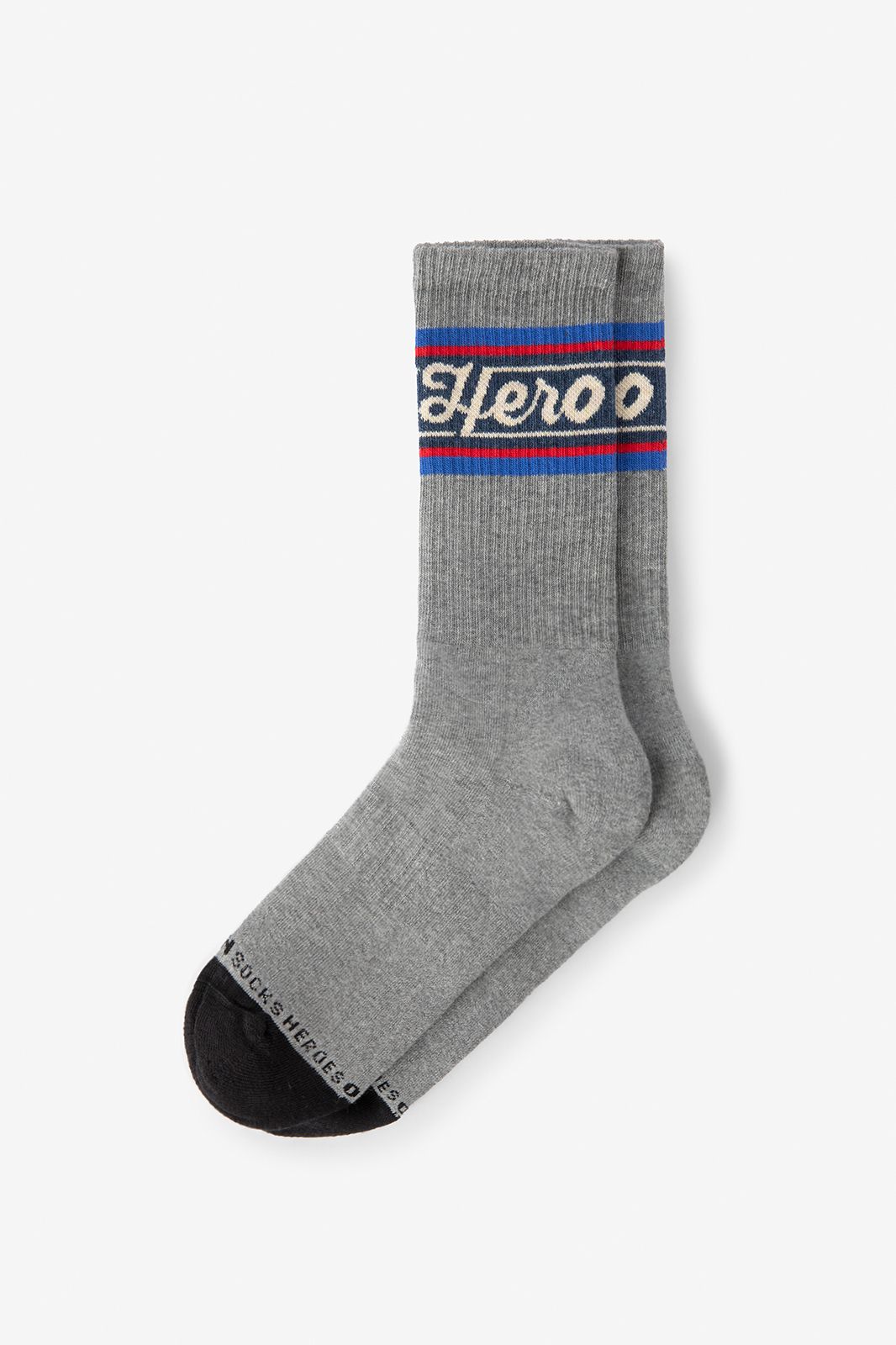 Heroes on Socks grijze sokken met strepen
